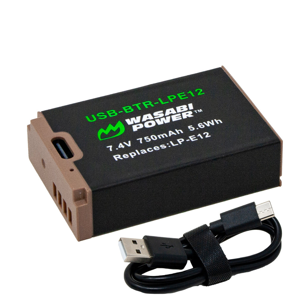 Wasabi Power LP-E12 Battery (USB-C Charging)