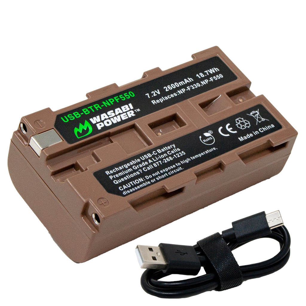 Wasabi Power NP-F550 Battery (USB-C Charging)