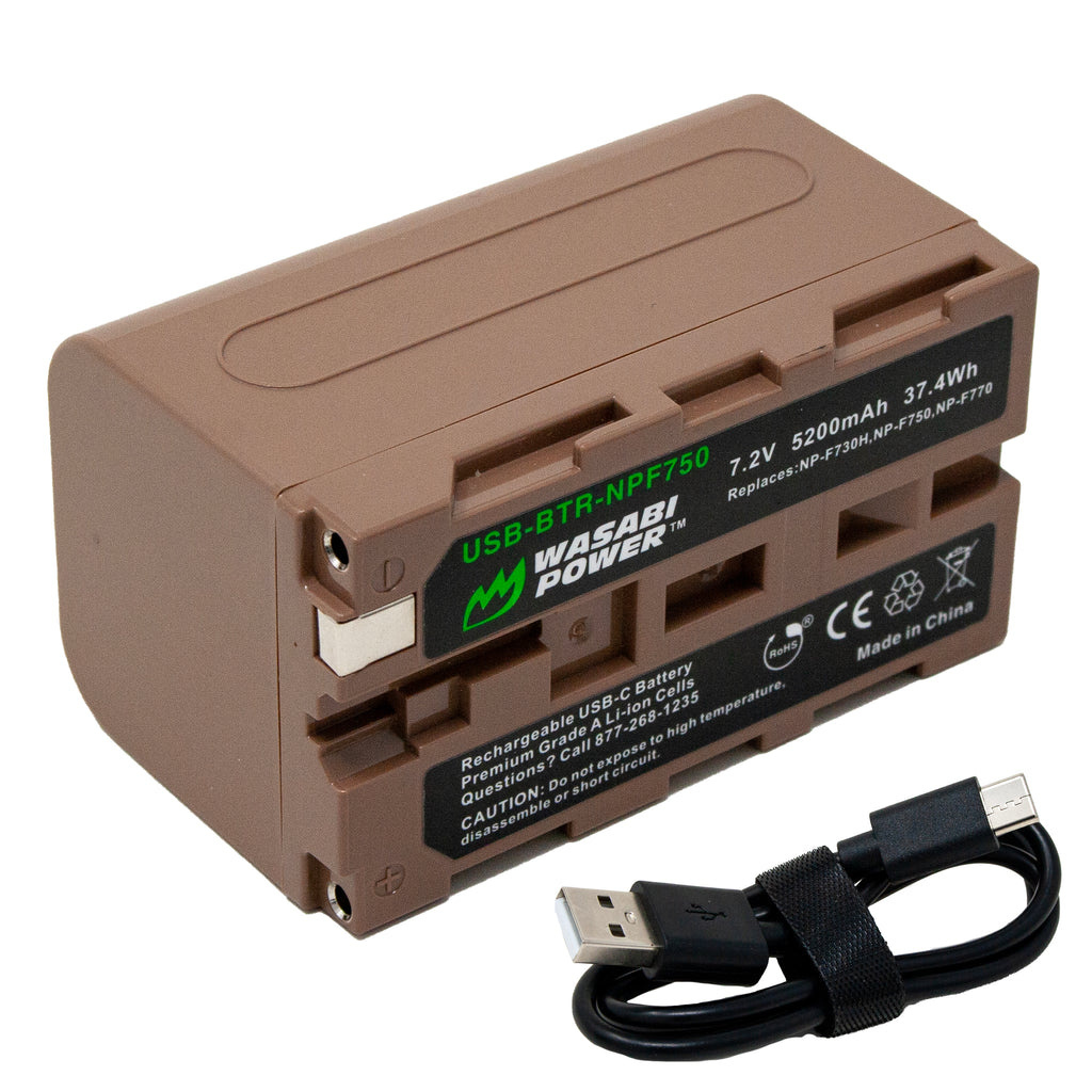 Wasabi Power NP-F750 Battery (USB-C Charging)