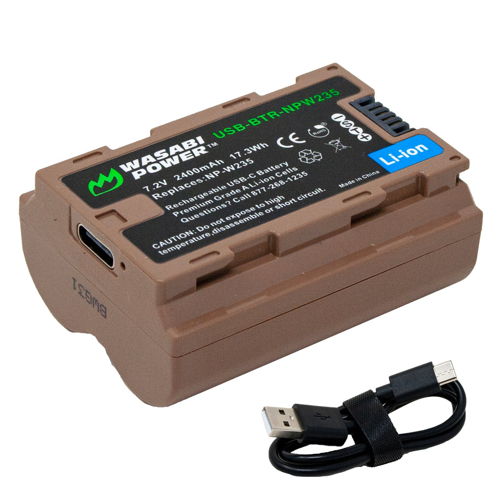 Wasabi Power NP-W235 Battery (USB-C Charging)