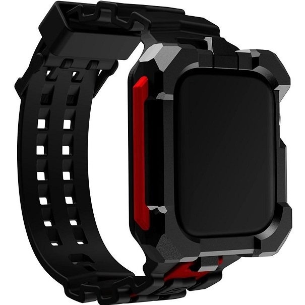 STM Special Ops Band for 41mm Apple Watch Series 7/8 (Black/Red)