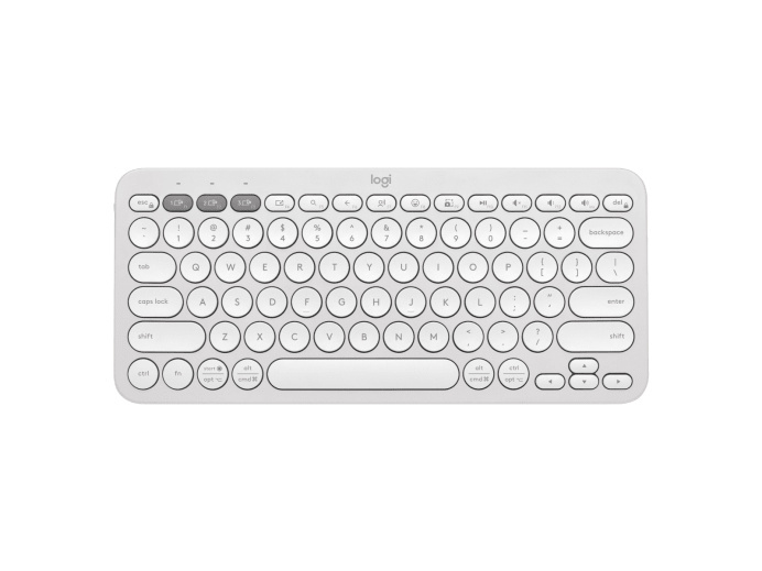 Logitech Pebble Keys 2 K380S Wireless Keyboard (White)