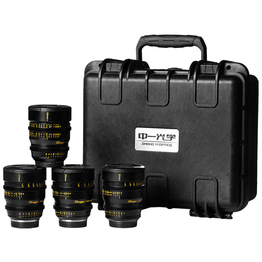 Mitakon Zhongyi 17, 25, 35 & 50mm T1 Speedmaster 4-Lens Cine Bundle Set (Micro Four Thirds)