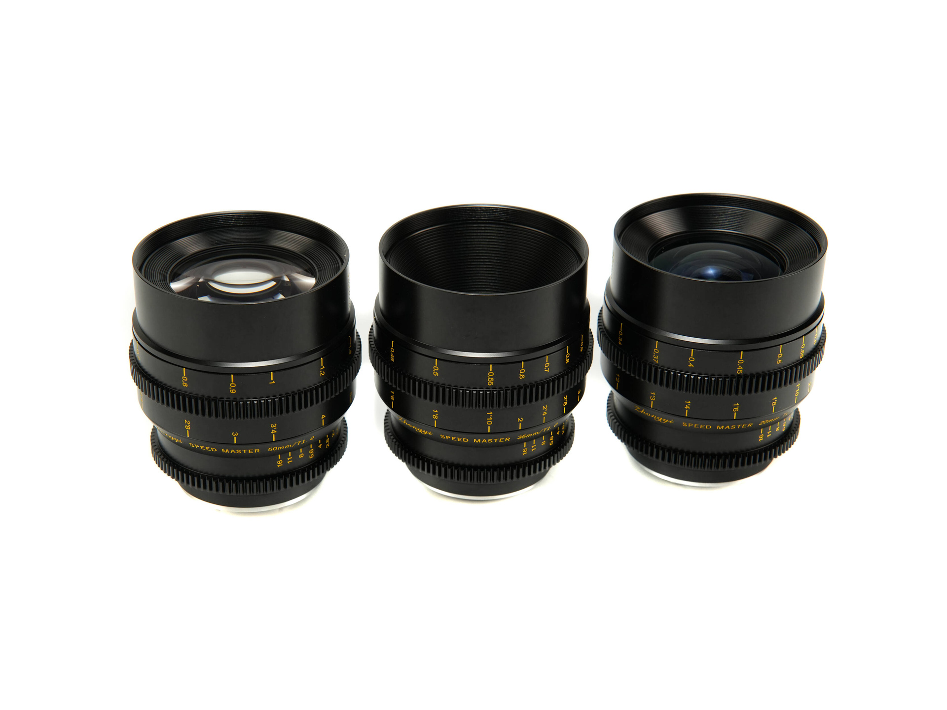 Mitakon Zhongyi Speedmaster S35 20, 35 50mm T1 Cine 3-Lens