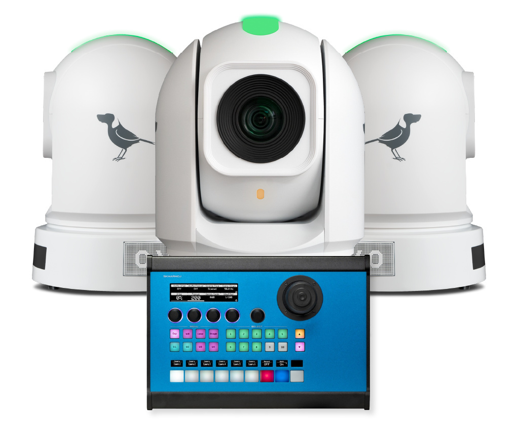 BirdDog P240 and Skaarhoj PTZ Pro 3 Camera Bundle (White)