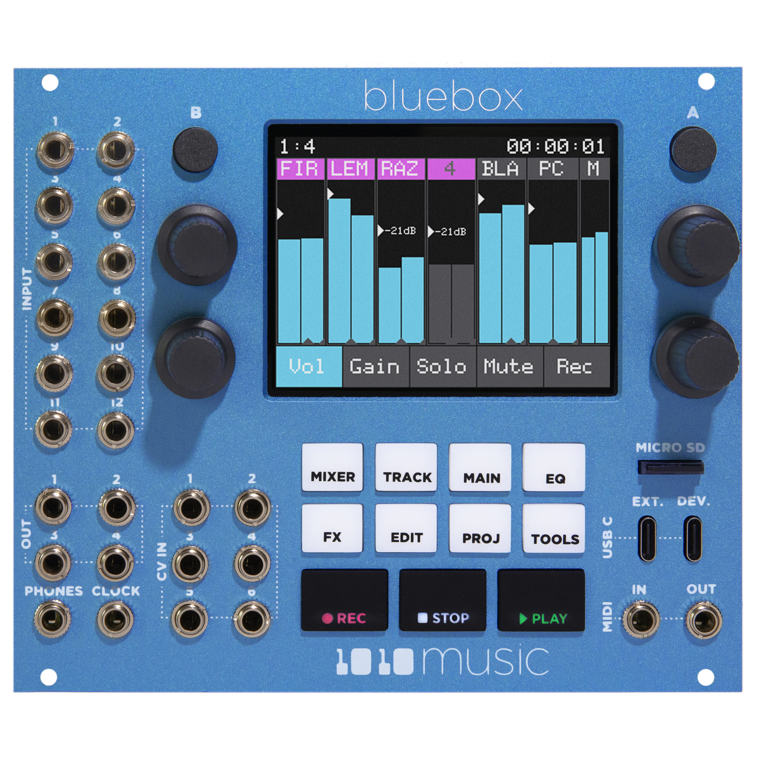 1010music Bluebox Compact Digital Mixer/Recorder (Eurorack Edition)