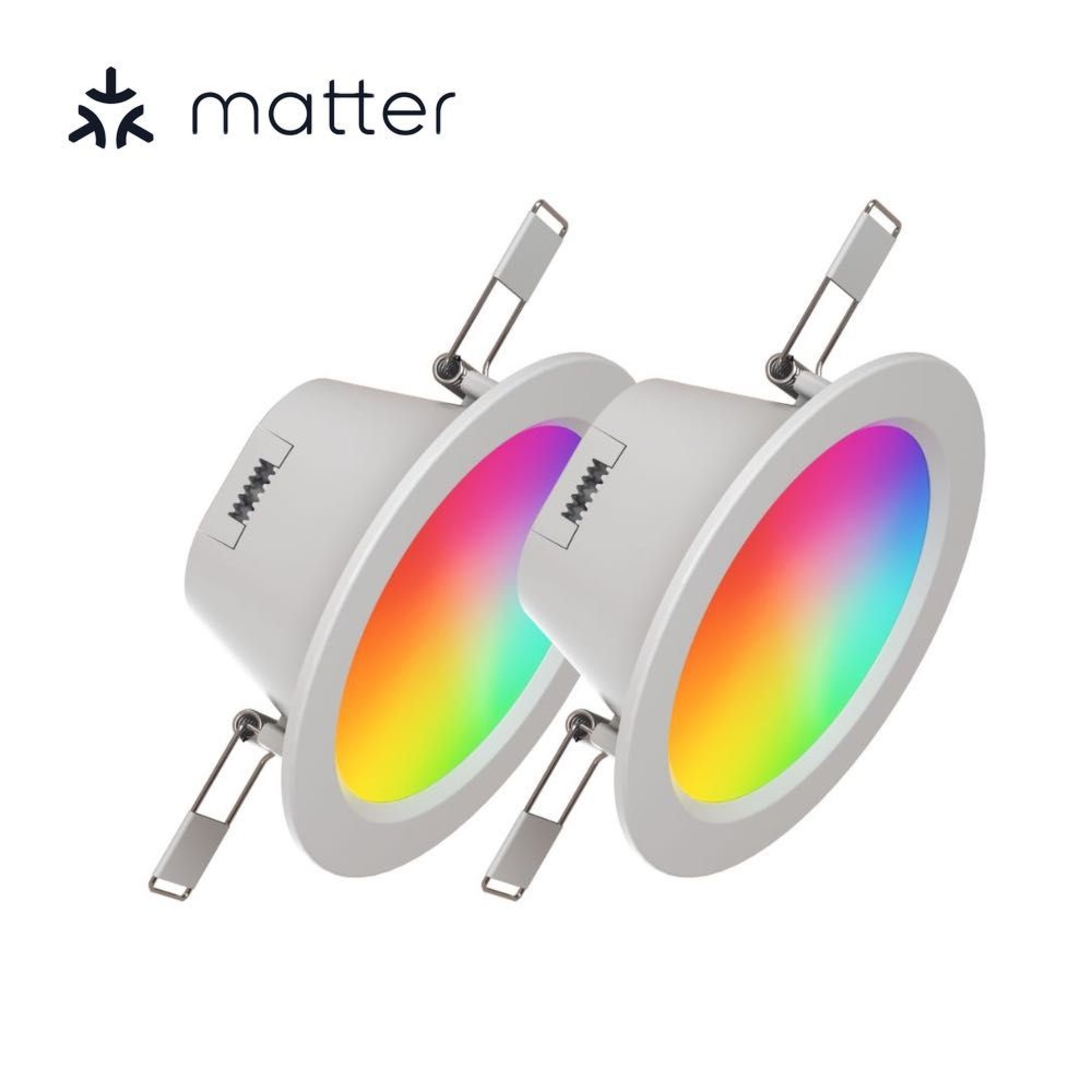 Nanoleaf Essentials Colour Smart LED Downlight (Matter Compatible, 2 Pack)