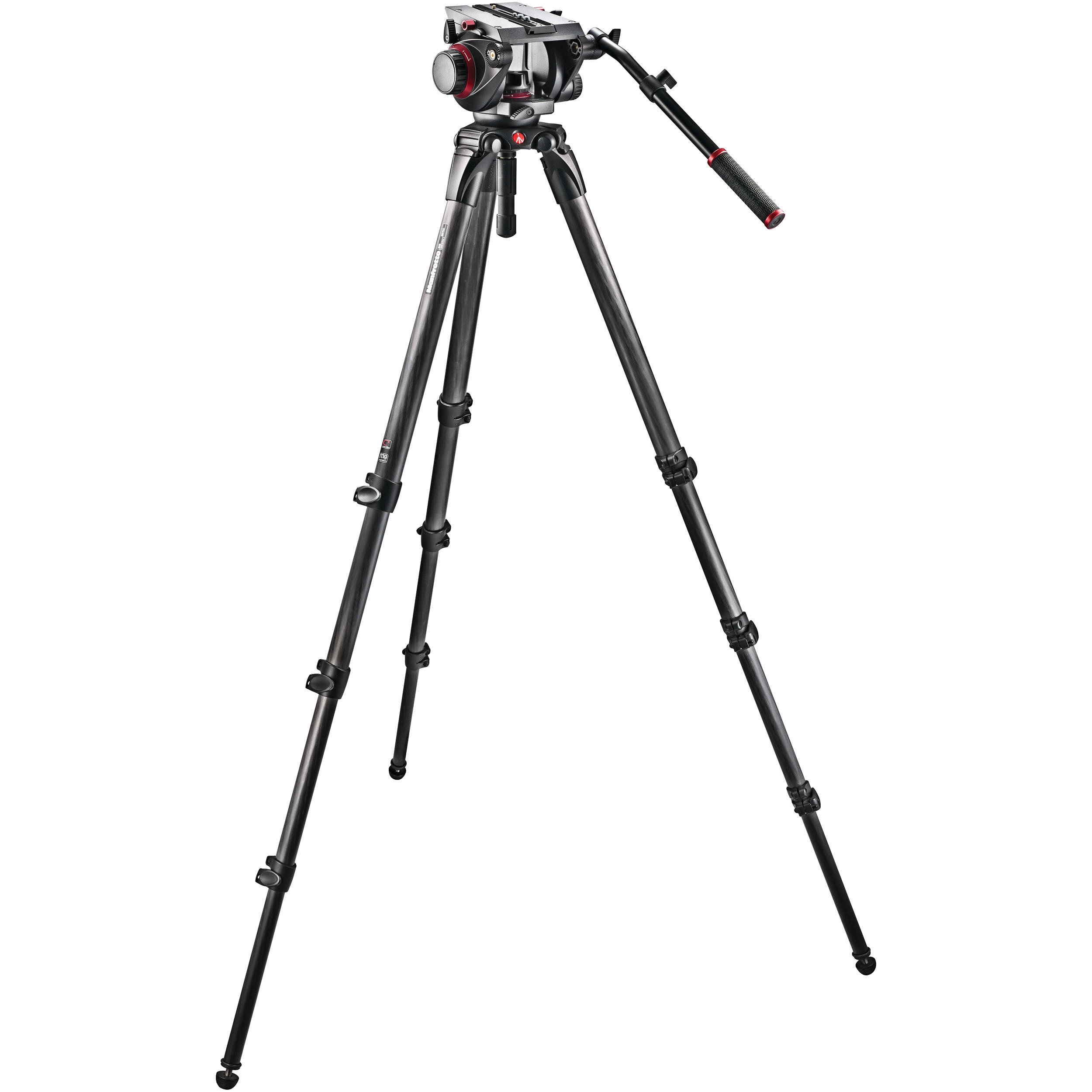 Manfrotto 536 Carbon Fiber Tripod with 509HD Video Head and Padded Carry Bag
