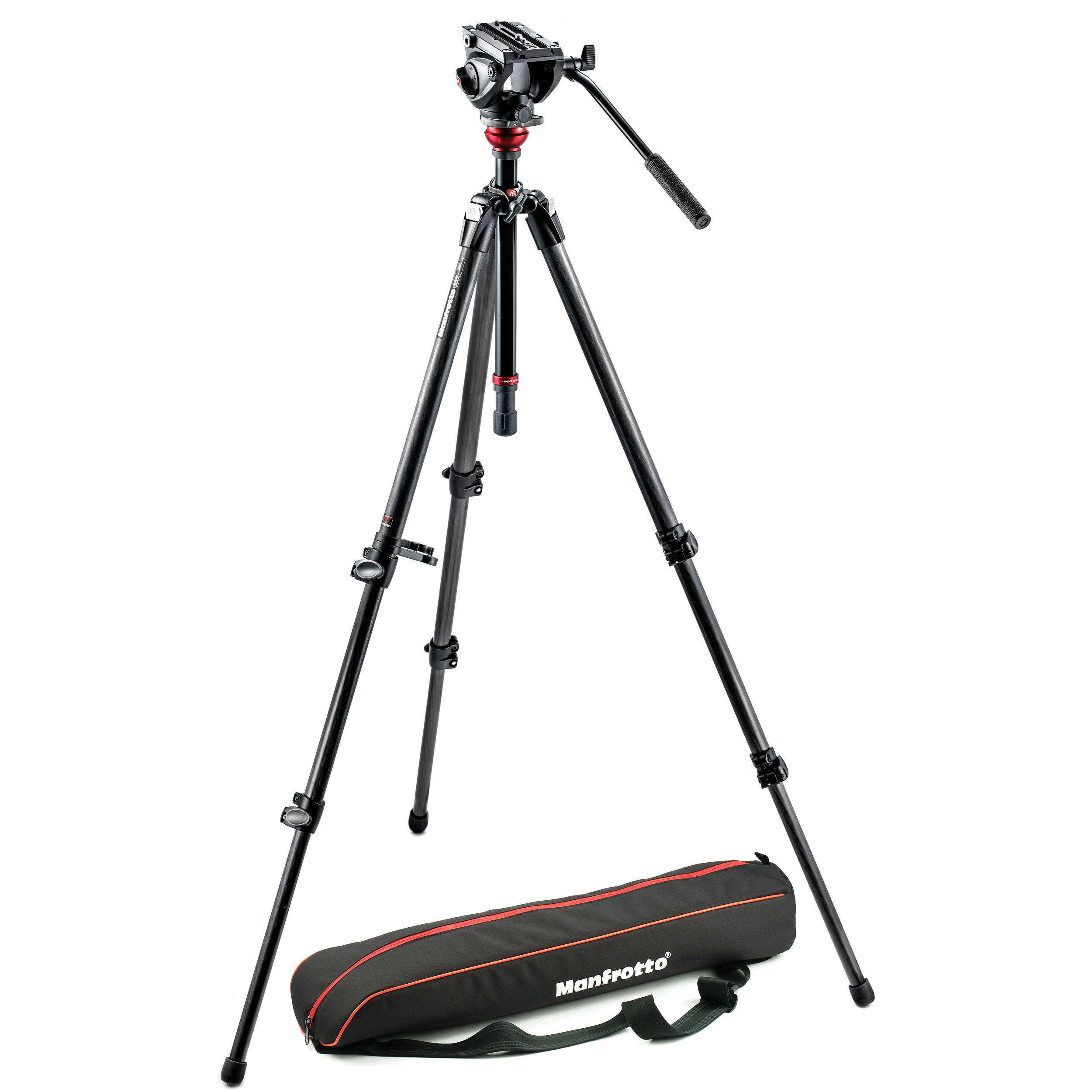 Manfrotto MVH500AH Fluid Head & 755CX3 Tripod with Carrying Bag
