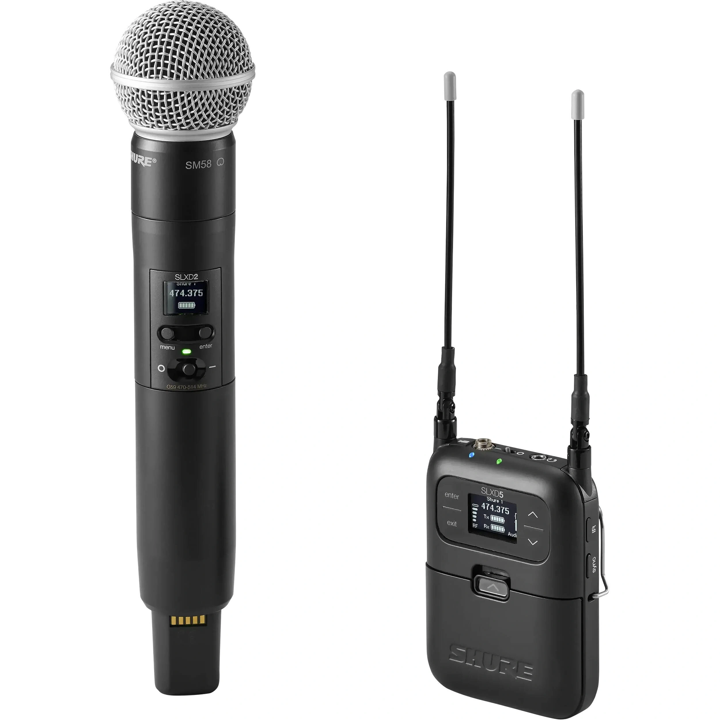 Shure SLXD25/SM58 Wireless Handheld Mic System with SM58 Capsule (L57: 650- 693 MHz)