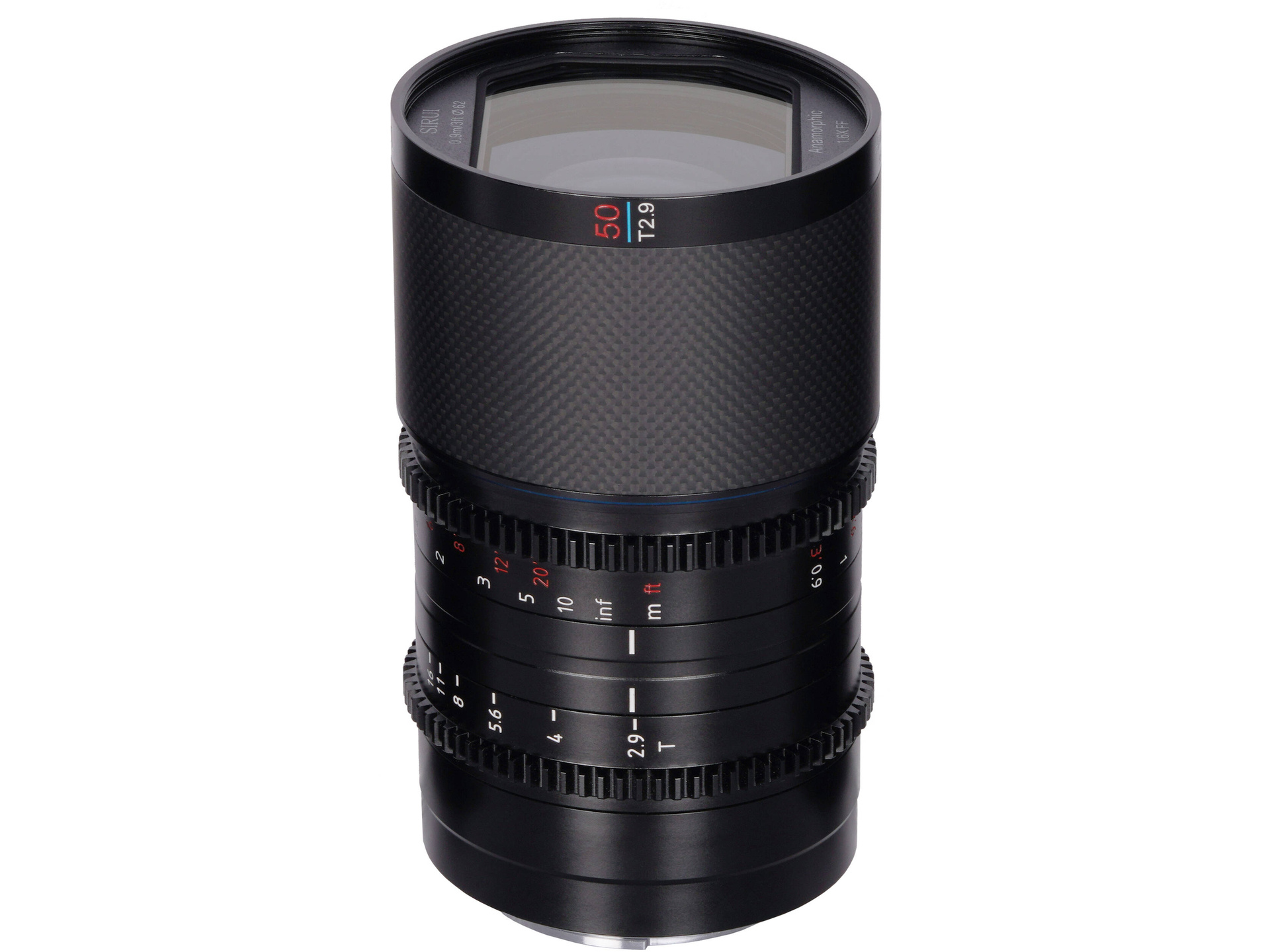 Sirui Saturn 50mm T2.9 1.6x Carbon Fiber Full-Frame Anamorphic Lens (Sony E, Neutral Flare)