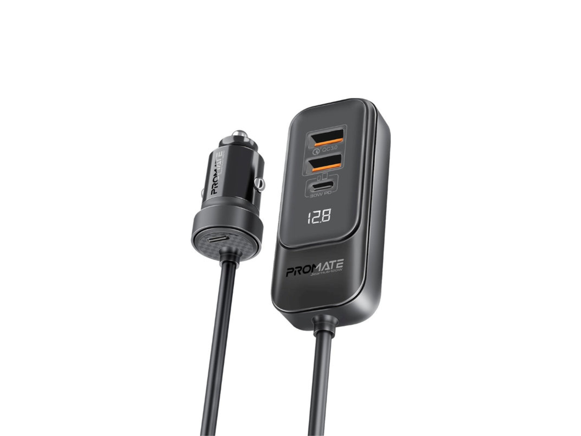 Promate GearHub 120W RapidCharge Car Charger