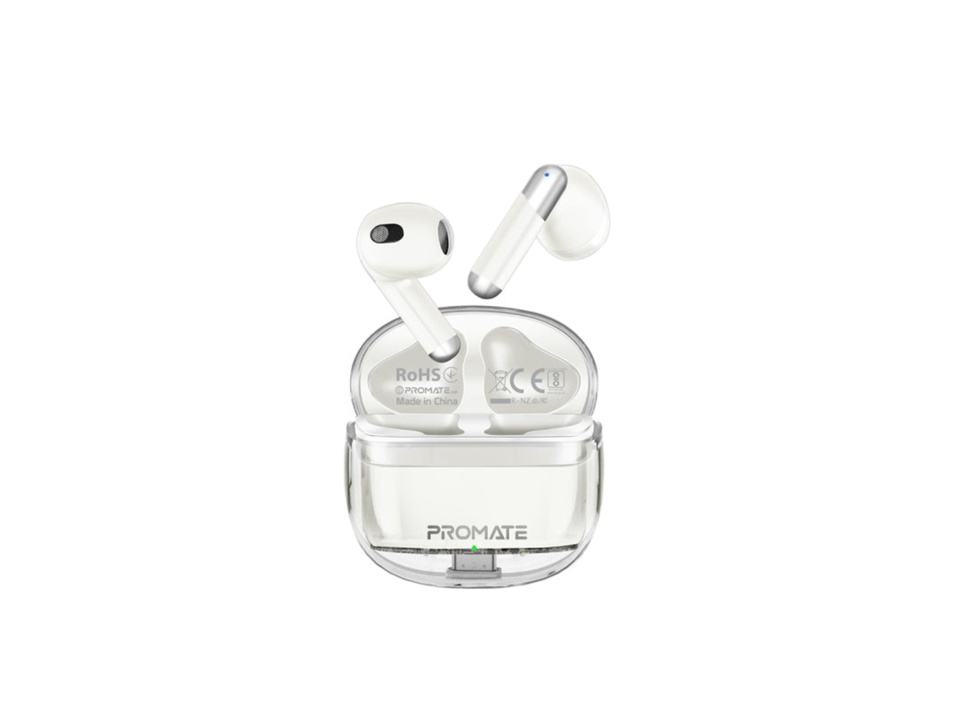 Promate TransPod Wireless Earbuds (White)