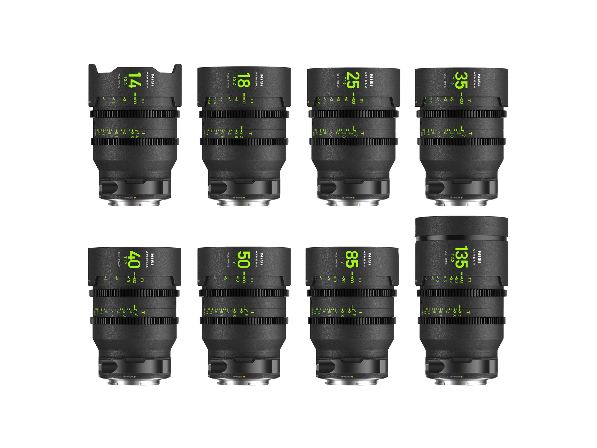 NiSi ATHENA PRIME Full Frame Cinema 8 Lens Master Kit (RF Mount)