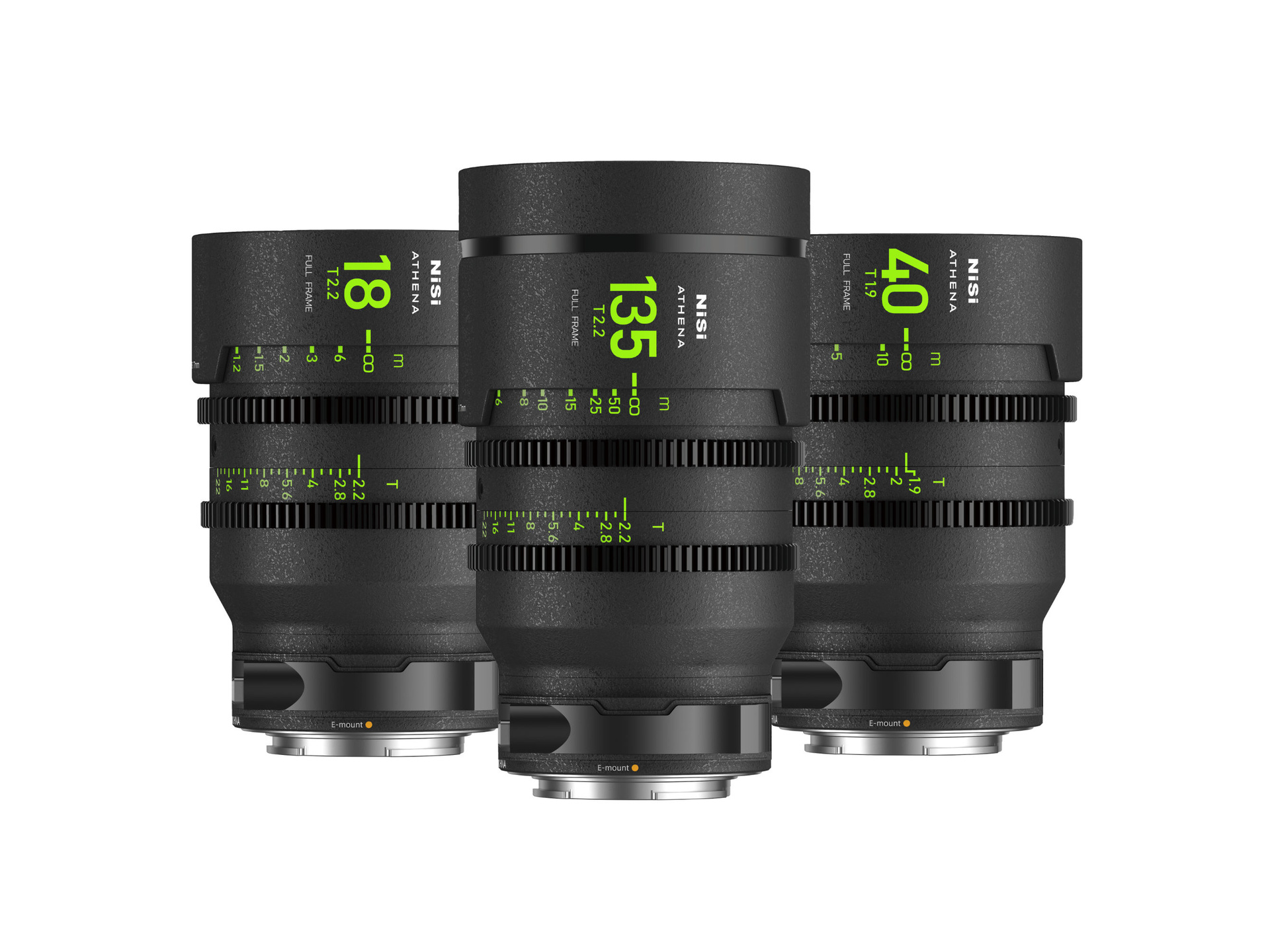 NiSi ATHENA PRIME Full Frame Cinema 3 Lens Add-On Kit (E Mount)