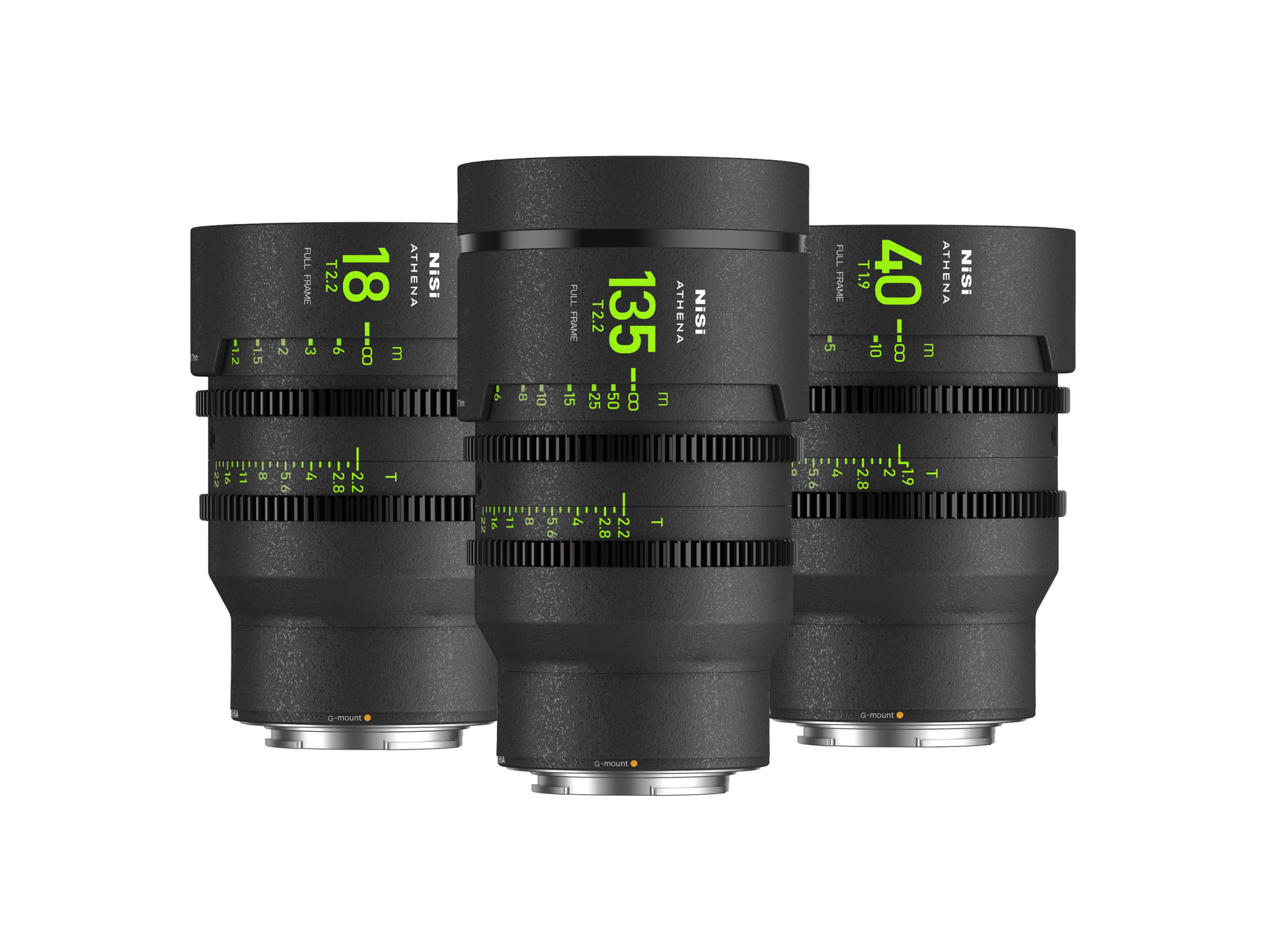 NiSi ATHENA PRIME Full Frame Cinema 3 Lens Add-On Kit (G Mount, No Drop In Filter)