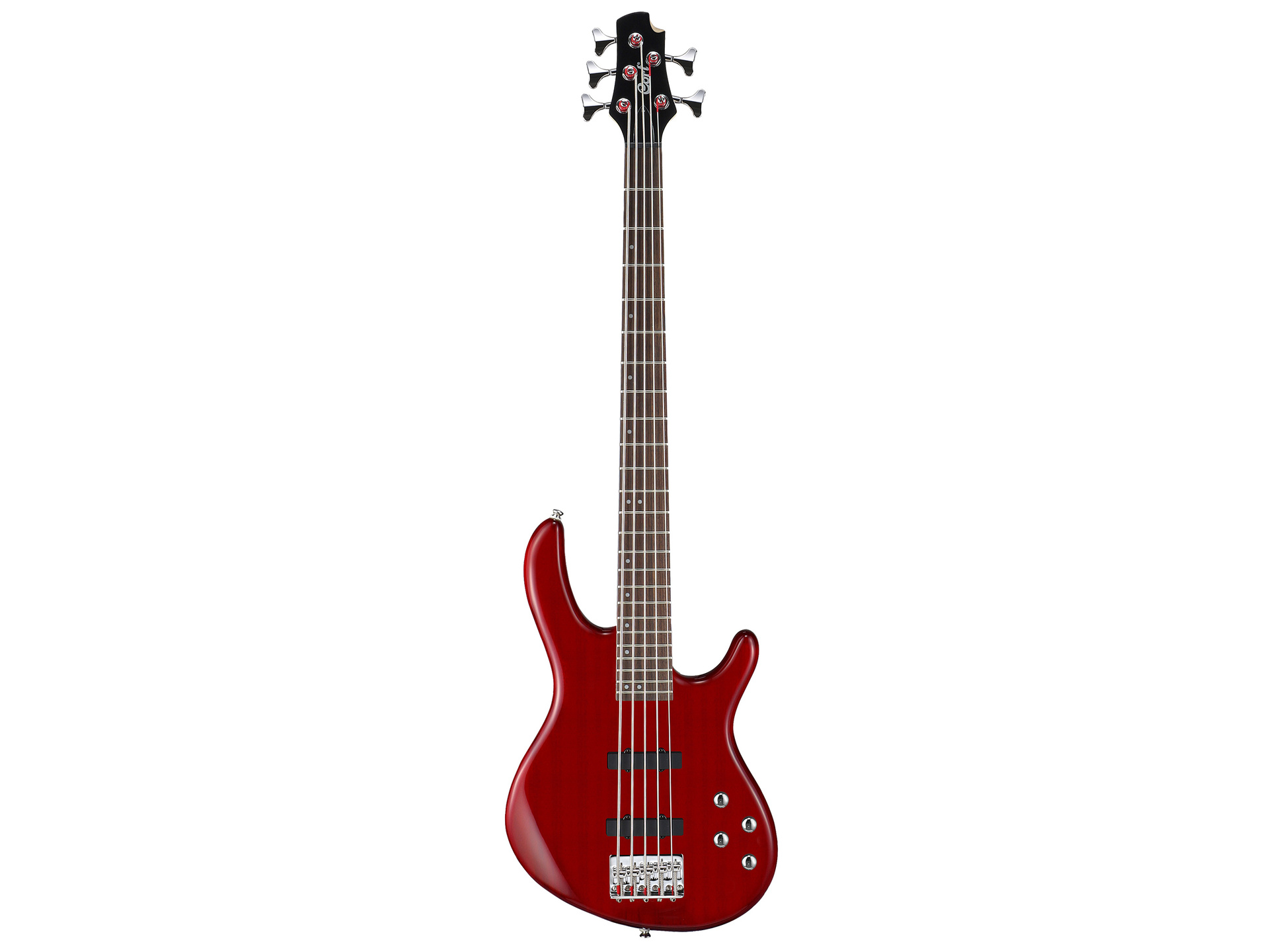 Cort Action V Plus Bass Guitar with Guitar Bag (Trans Red)