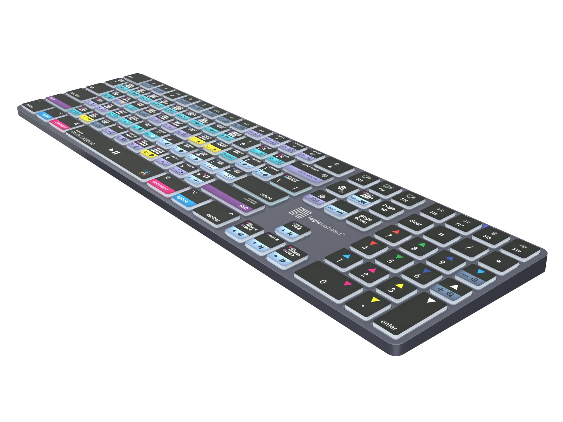 LogicKeyboard Titan Wireless Keyboard for Davinci Resolve 18 (Mac