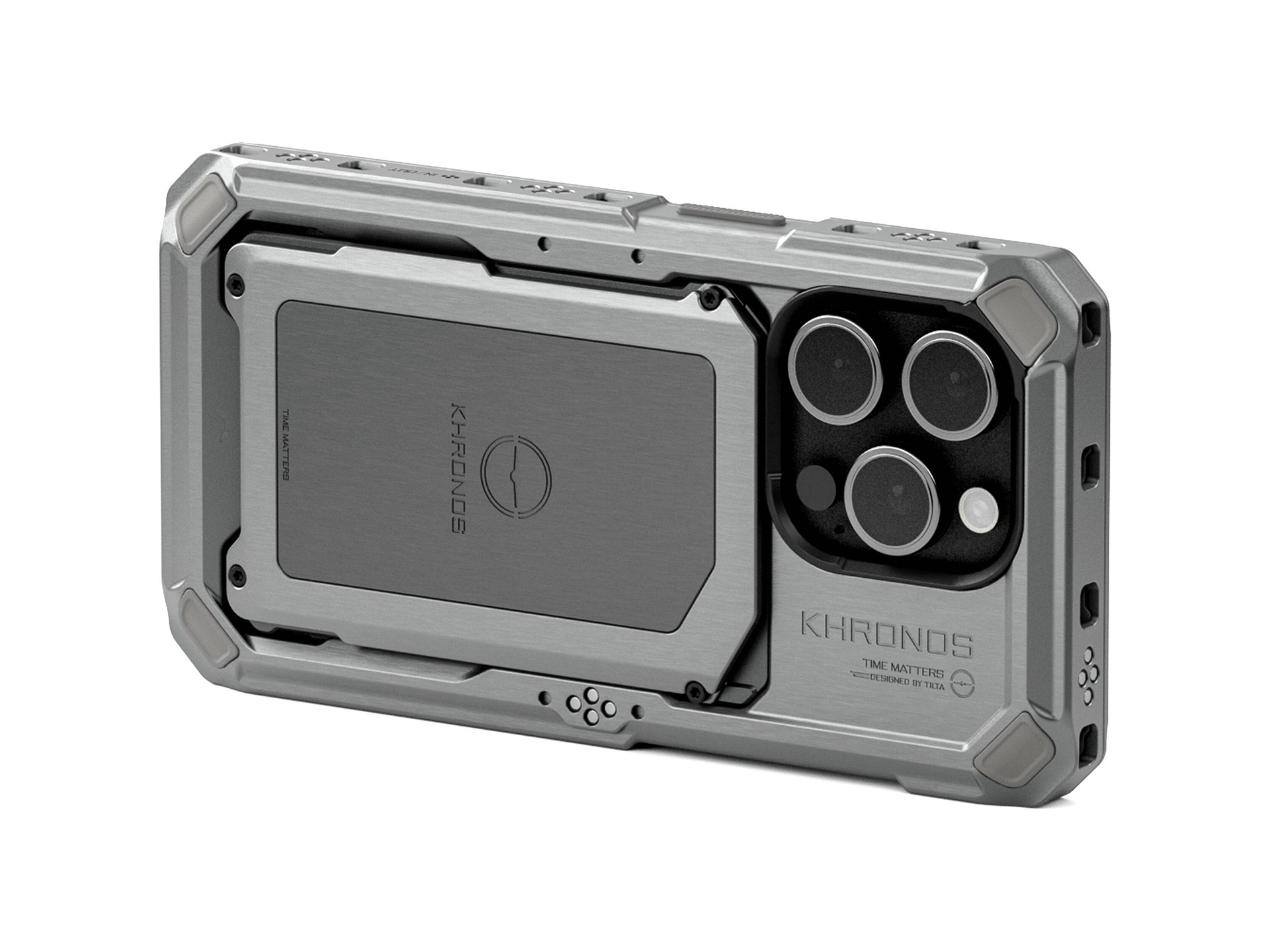 Tilta Khronos Mobile Filmmaking Case for iPhone 15 Pro (Titanium White)