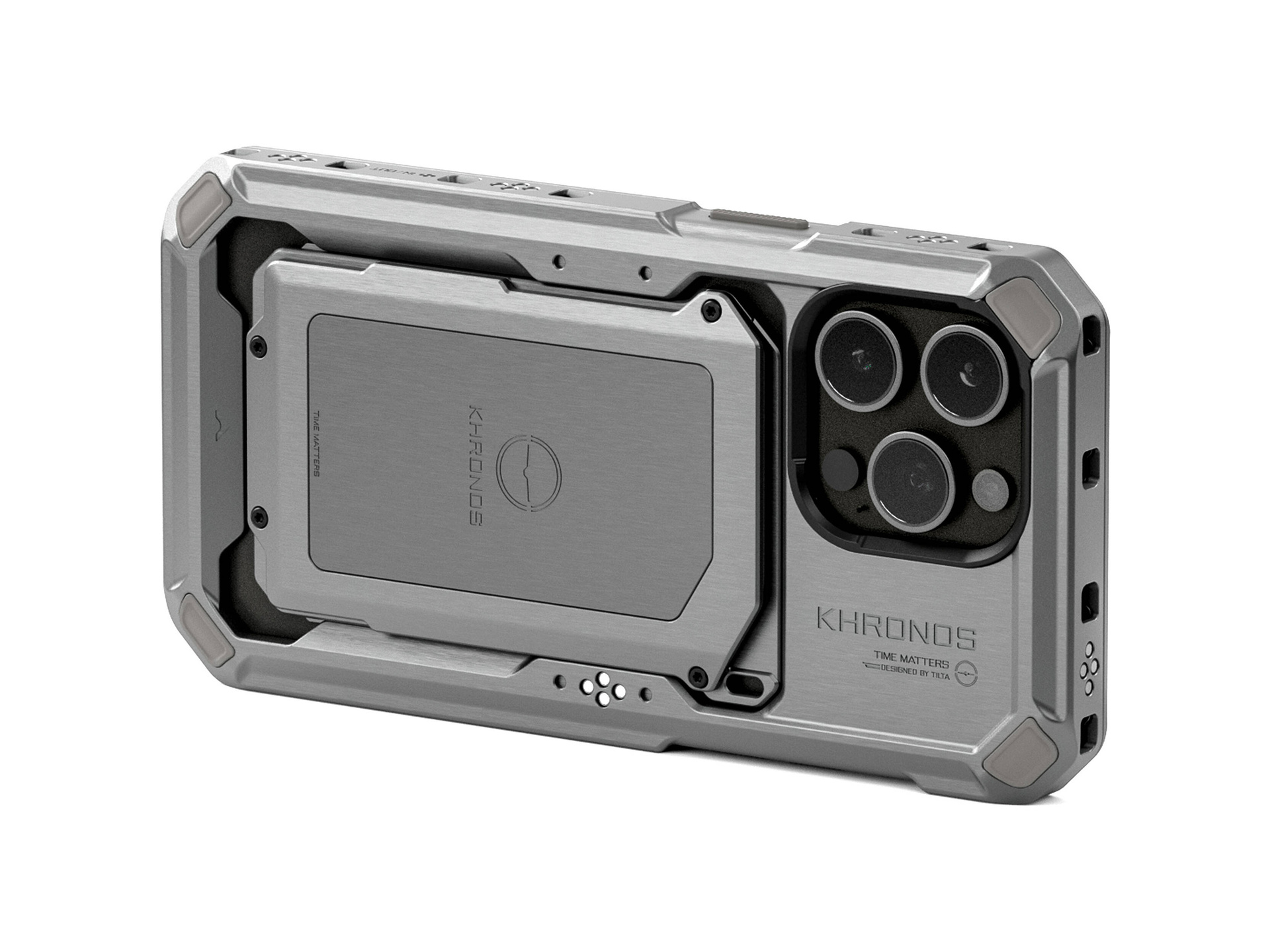 Tilta Khronos Mobile Filmmaking Case for iPhone 15 Pro Max (Titanium White)