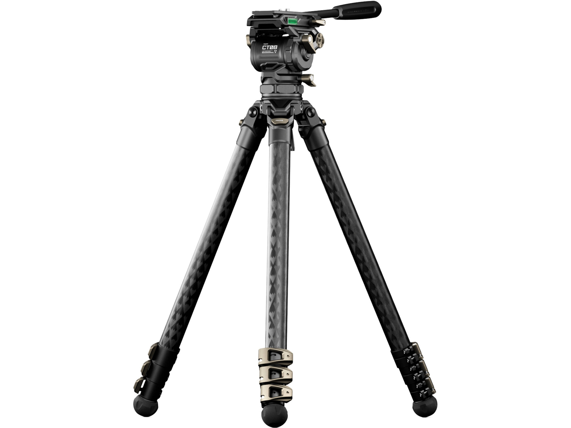 Tilta 75mm Cine Fluid Head with 3-Stage Carbon Fibre Tripod System (8kg Load, Space Grey)