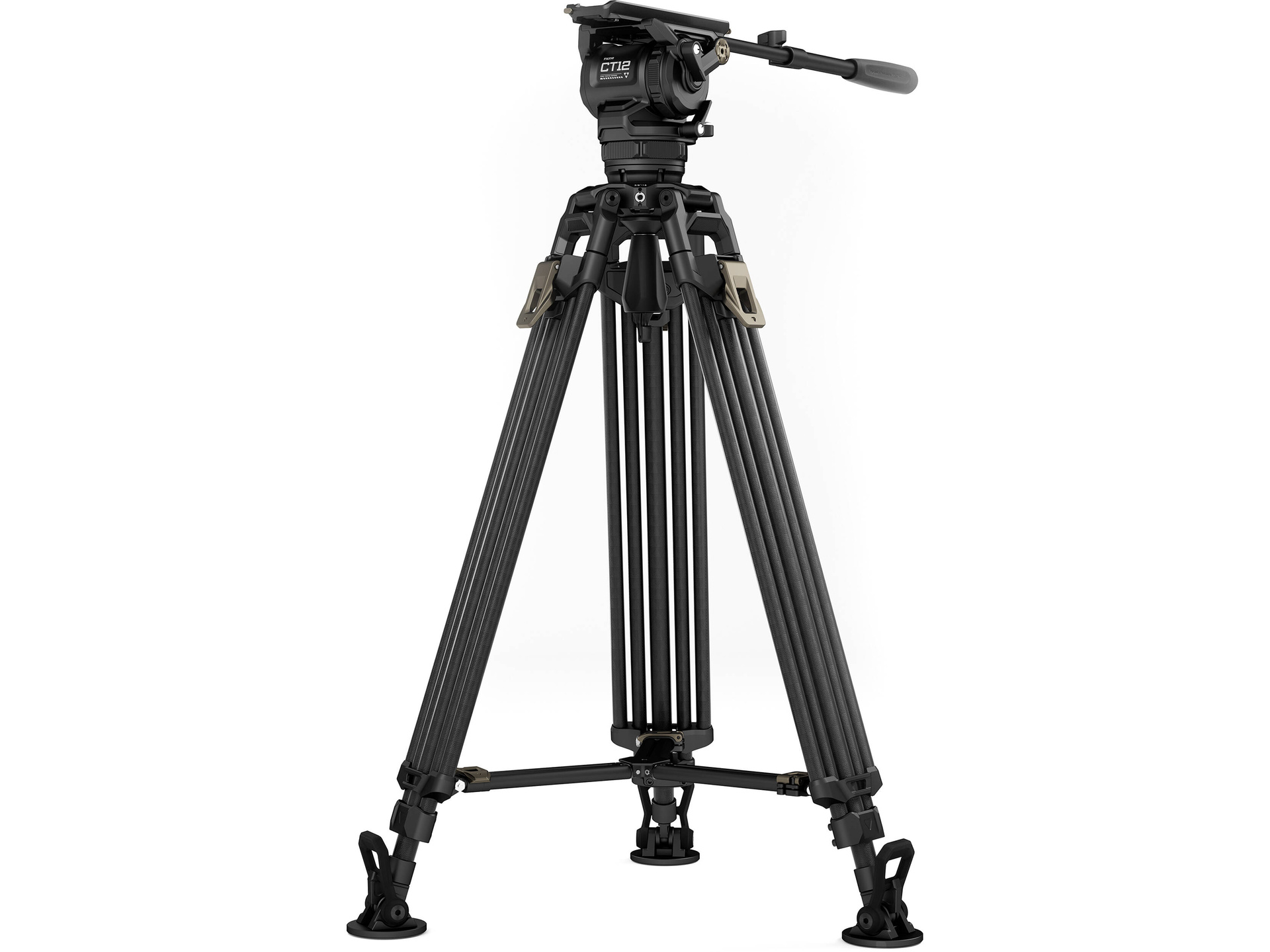 Tilta CT12 75mm Cine Fluid Head With 2-Stage One-Touch Carbon Fibre Tripod System (12kg, Space Grey)