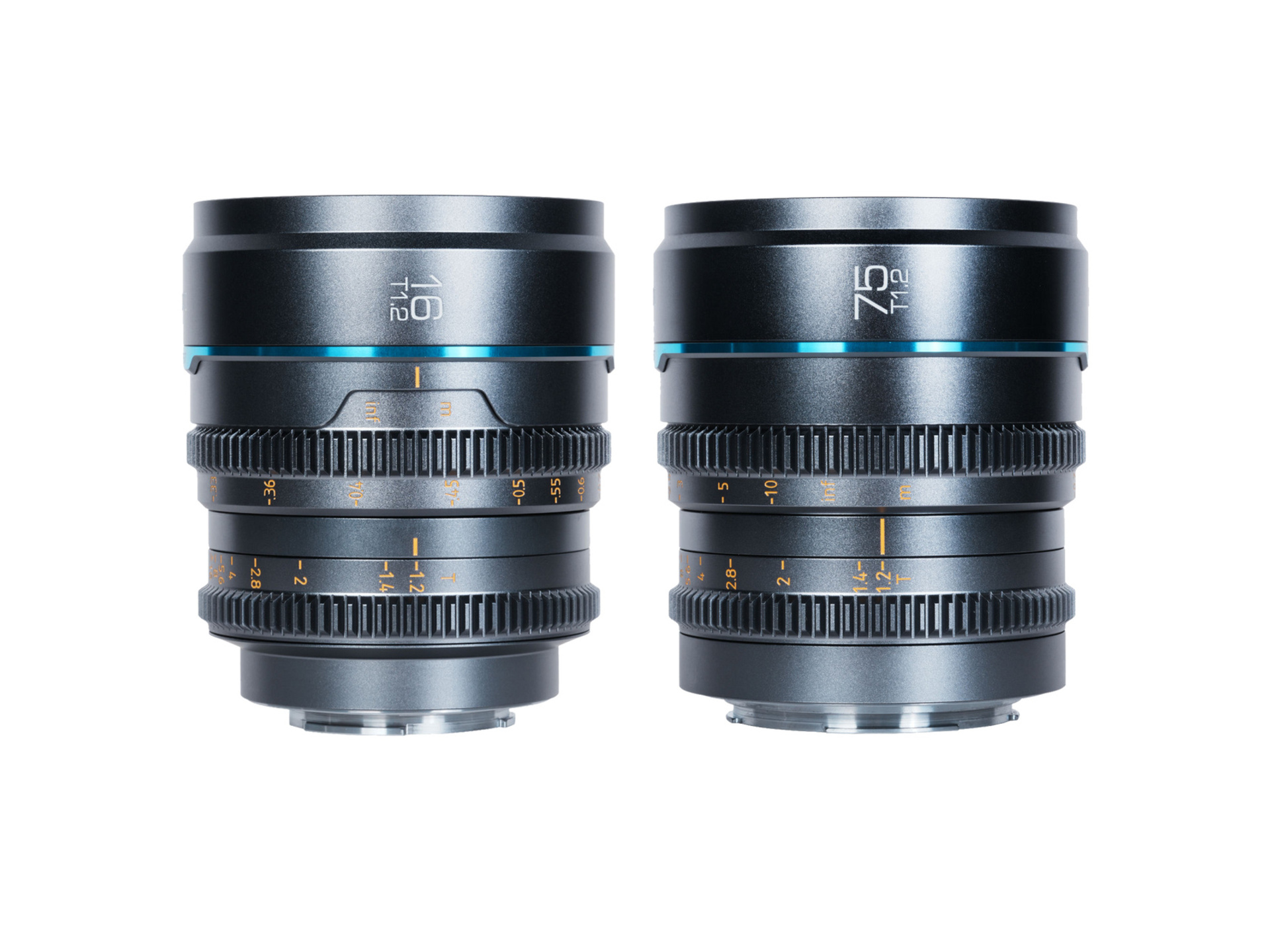 Sirui Nightwalker 16mm & 75mm T1.2 S35 Cine 2-Lens Set (RF-Mount, Gun Metal Grey)