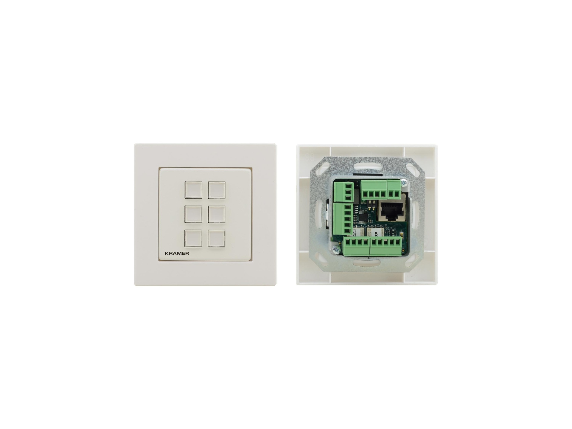 Kramer RC-206 6-Button I/O Control Keypad (White) (EU/UK)