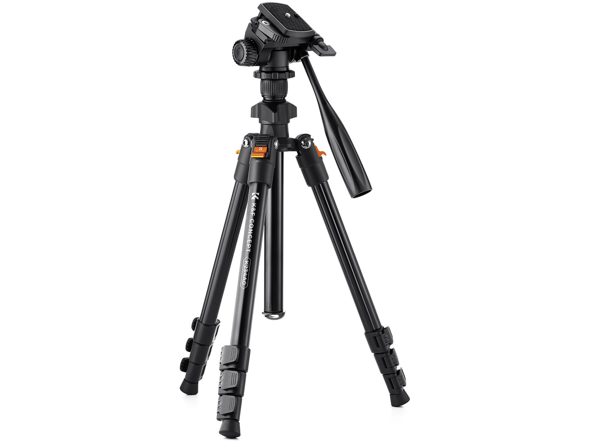 K&F Concept KF09.115 Lightweight Video Travel Tripod with Smartphone Clamp