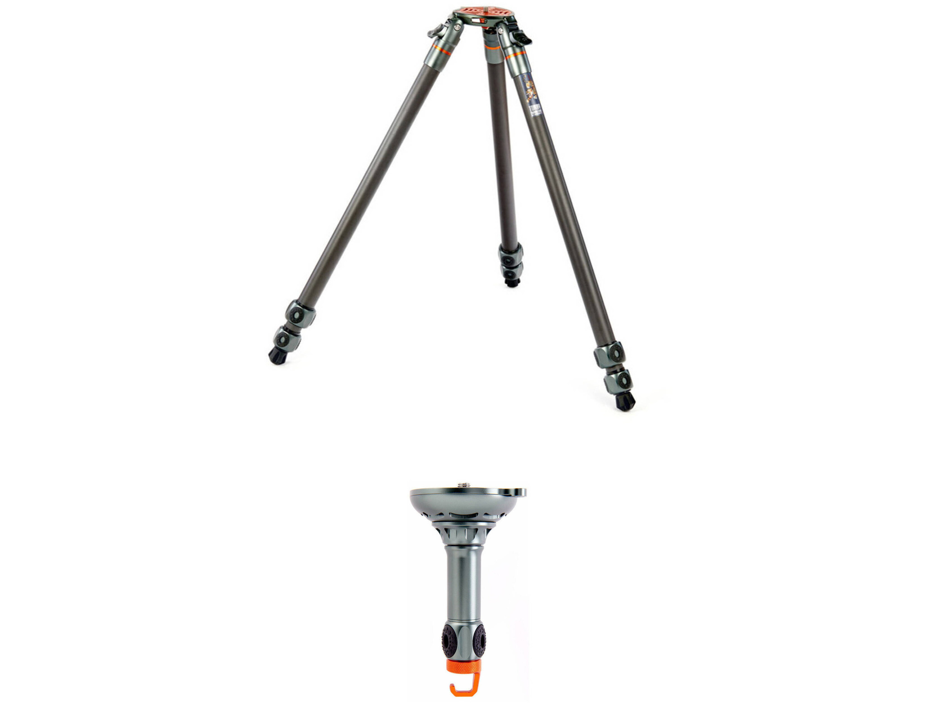 3 Legged Thing Legends Tommy 3-Section Carbon Fibre Hybrid Tripod Kit with 75mm Half Bowl Leveler