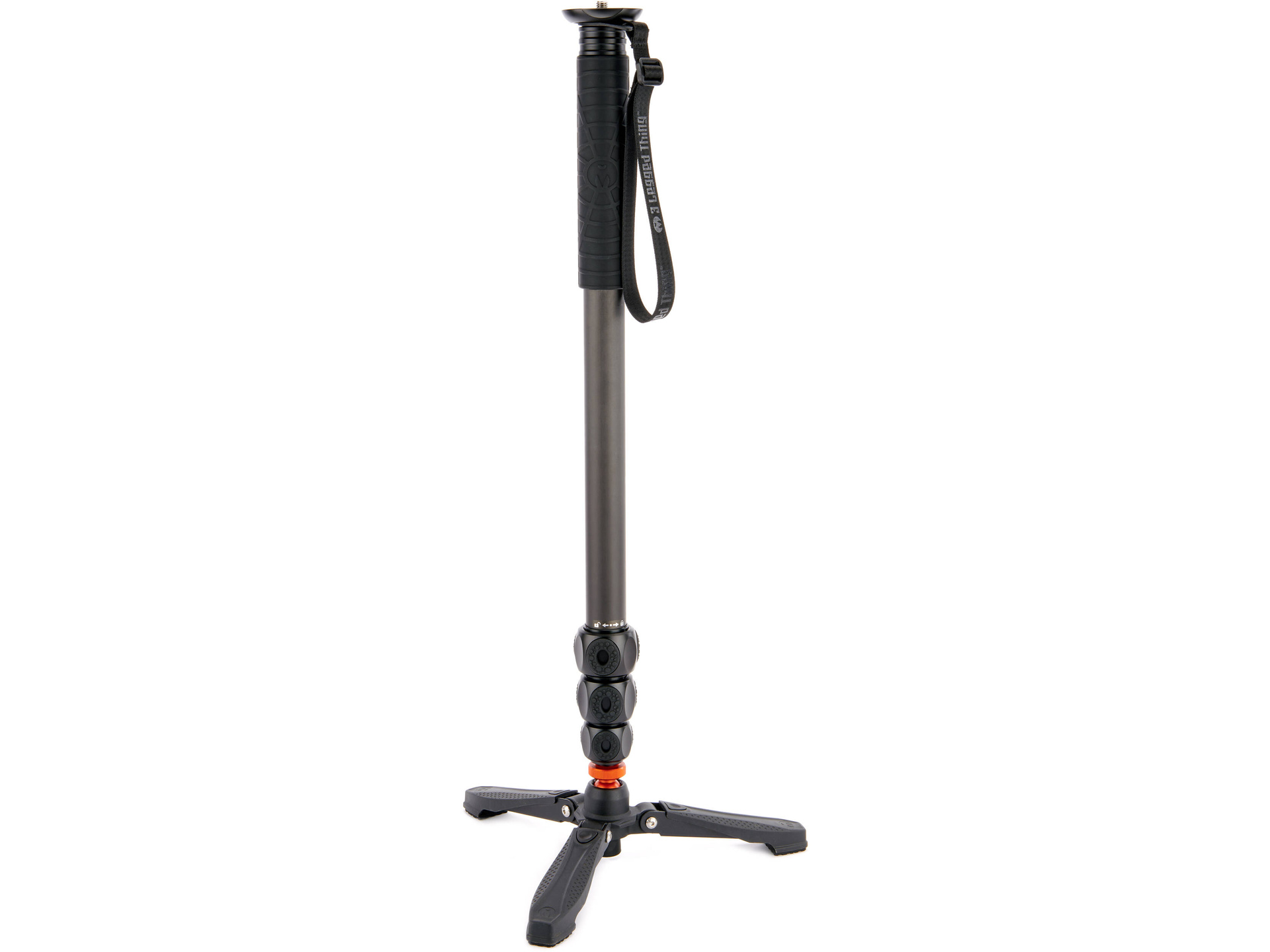 3 Legged Thing Legends Lance 4-Section Carbon Fibre Monopod with DocZ Foot Stabiliser Kit (Darkness)