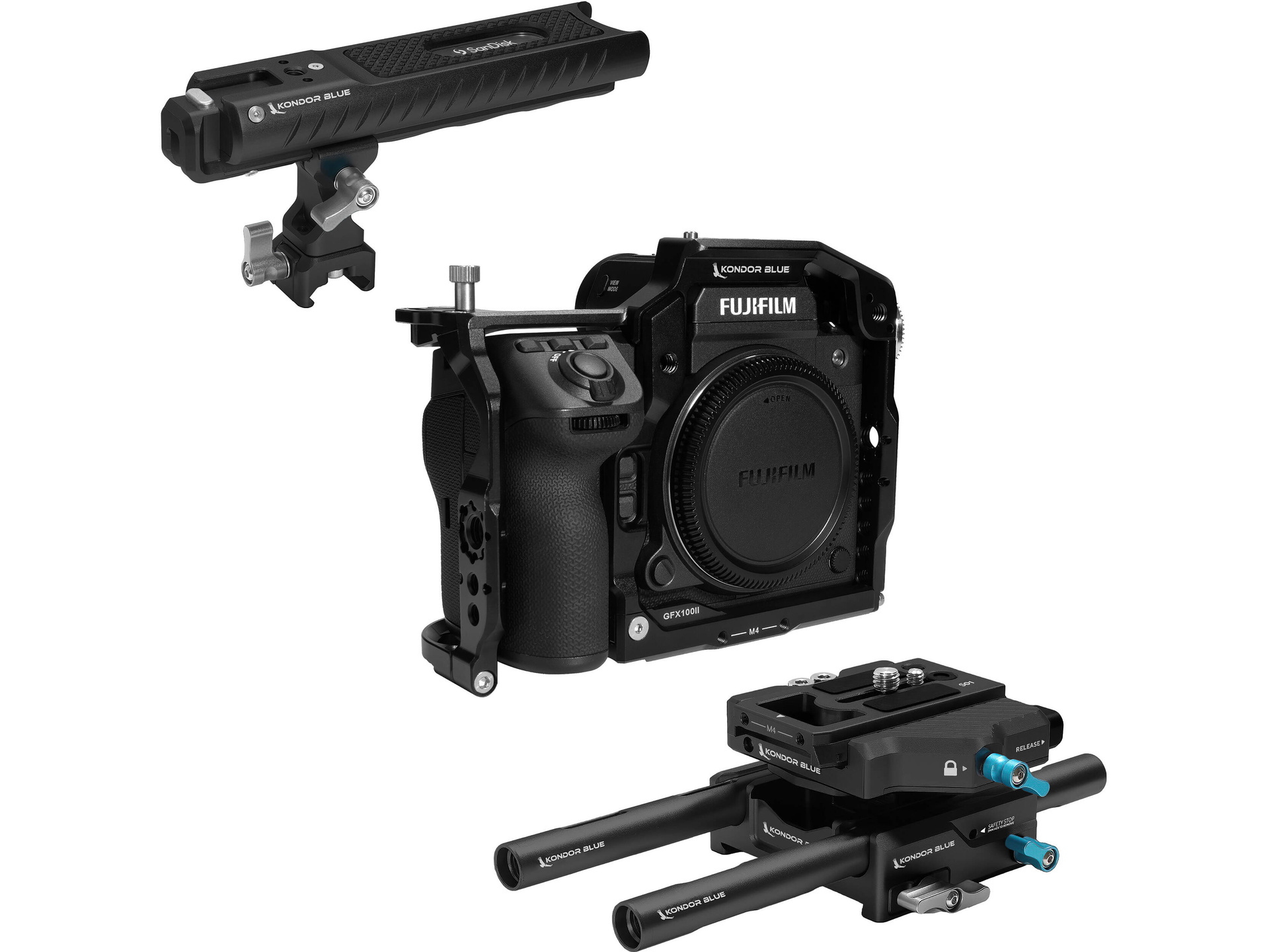 Kondor Blue FujiFilm GFX100 II Base Rig MKII (Raven Black)