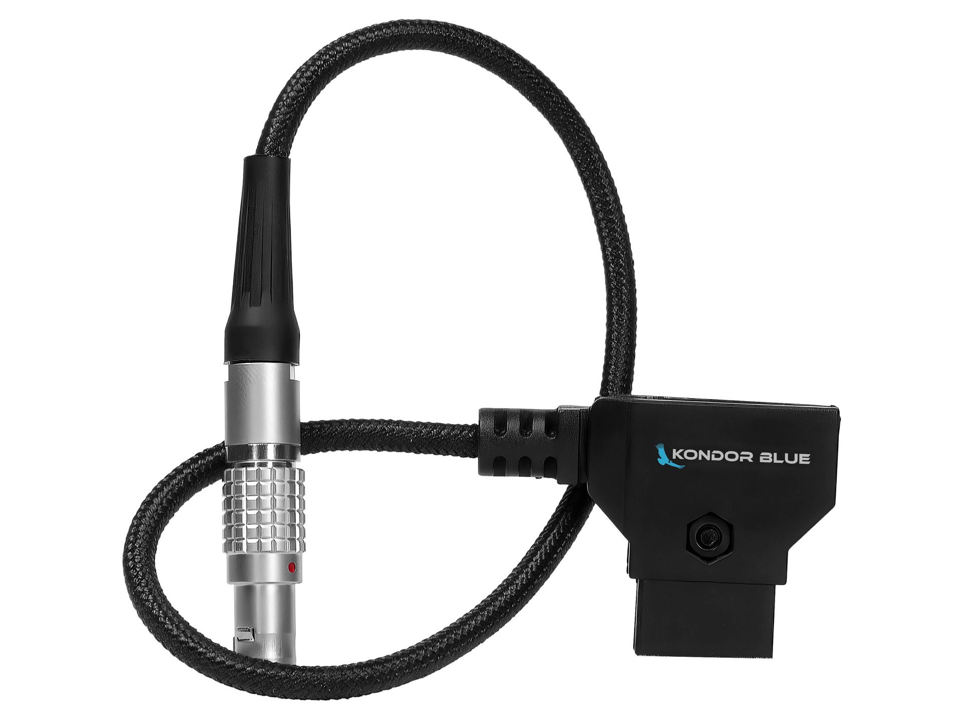 Kondor Blue D-Tap to Straight 2-Pin LEMO-Type Power Cable for RED KOMODO (25cm)