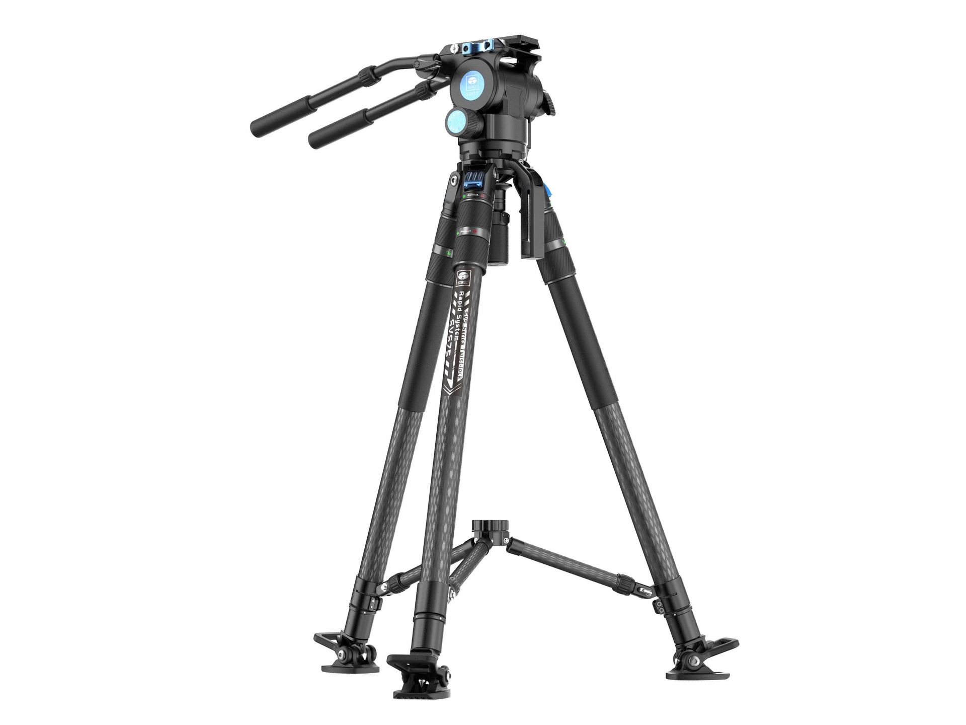 Sirui SVS75 + SVH15 Pro Rapid Professional Video Carbon Fibre Tripod Kit