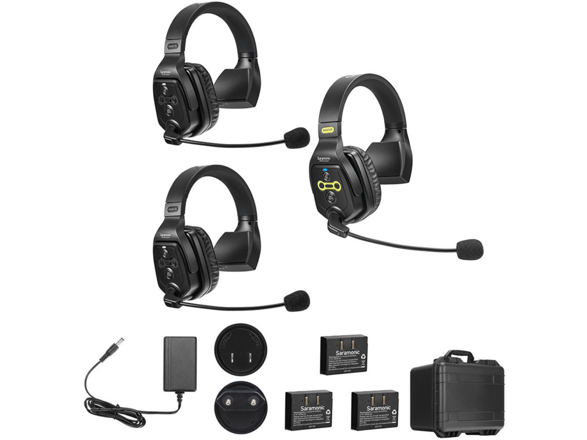 Saramonic WiTalk-WT3S 3-Person Wireless Intercom System with Single-Ear Headsets (1.9 GHz)