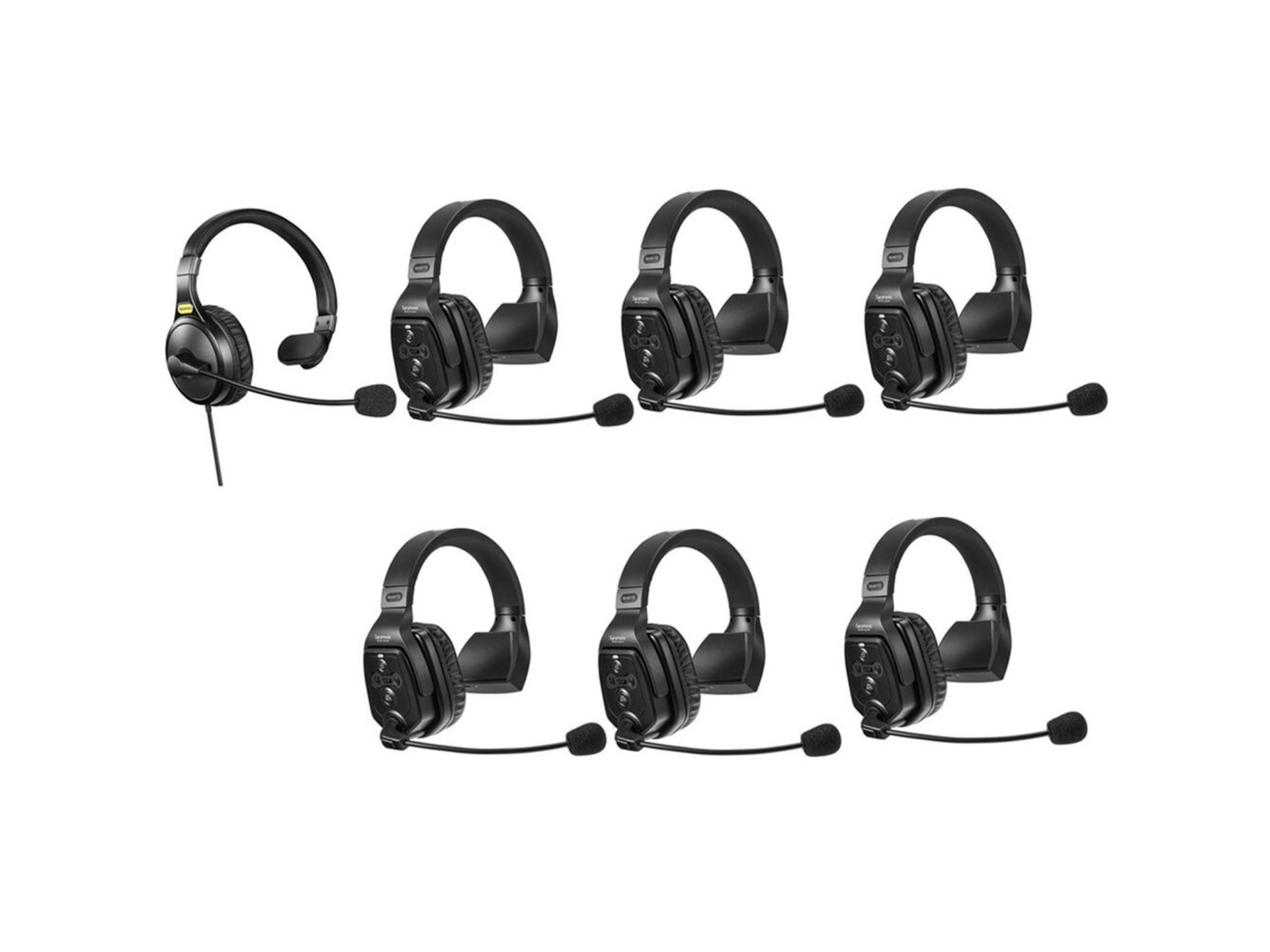 Saramonic WiTalk-WT7S 7-Person Wireless Intercom System with Single-Ear Remote Headsets (1.9 GHz)