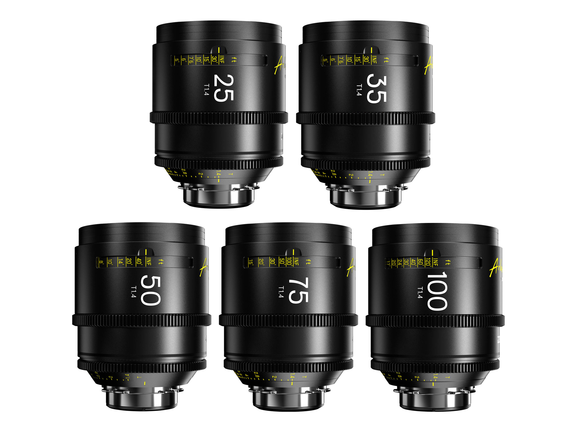 DZOFilm Arles FF/VV Prime Cine 5-Lens Set (ARRI PL, Feet)