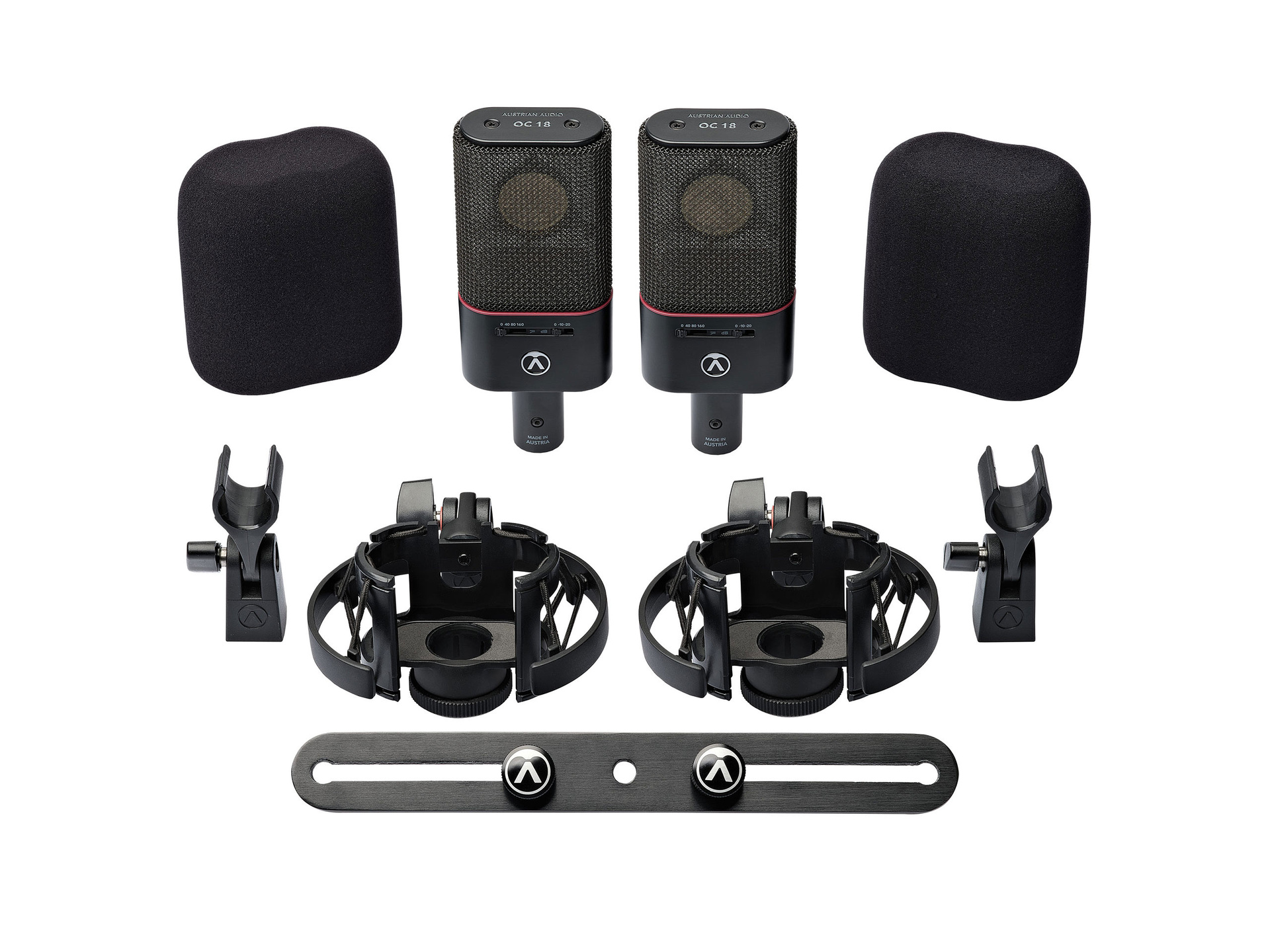 Austrian Audio OC18 Dual Set Large-Diaphragm Cardioid Condenser Microphones (Matched Pair)