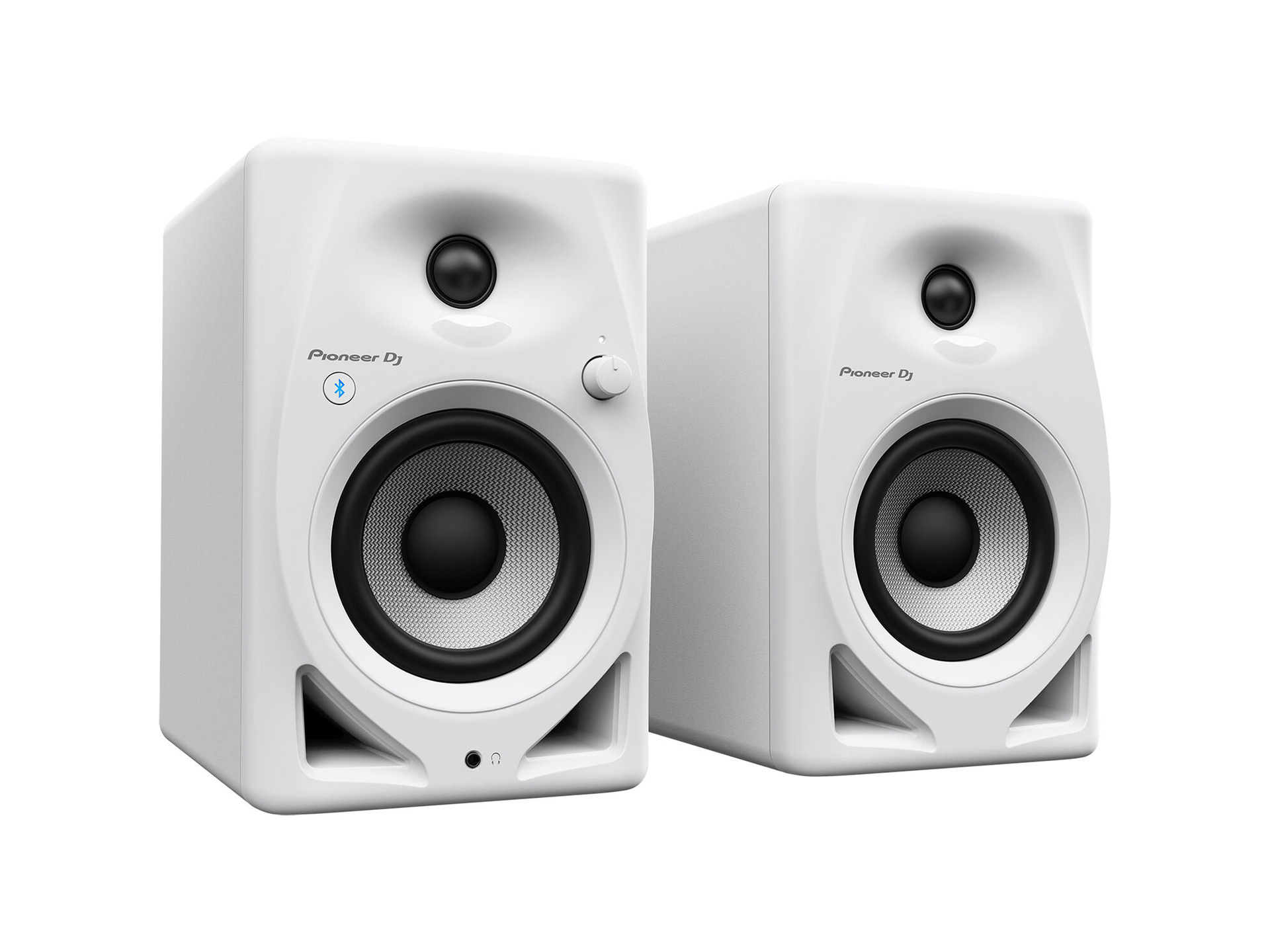 Pioneer DJ DM-40D-BT 4" Two-Way Active Desktop Monitor System with Bluetooth (Pair, White)
