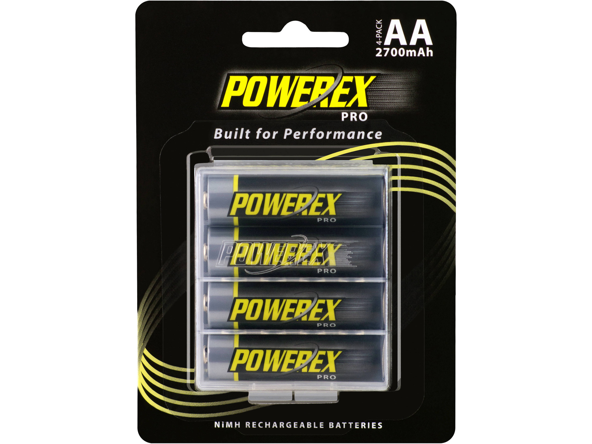 Maha Powerex Pro Rechargeable AA NiMH Batteries (1.2V, 2700mAh, 4-Pack)