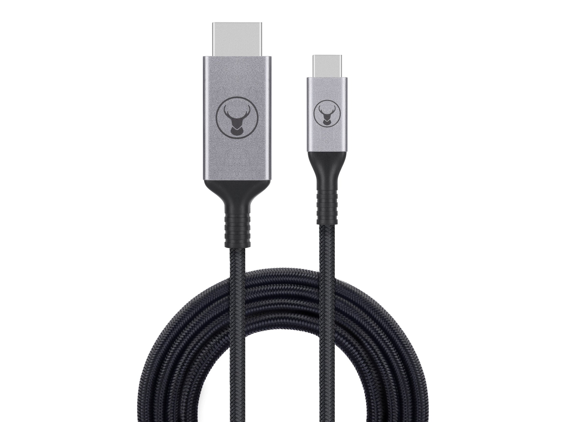 Bonelk USB-C to HDMI Long Life Cable (1.5m, Black/Space Grey)