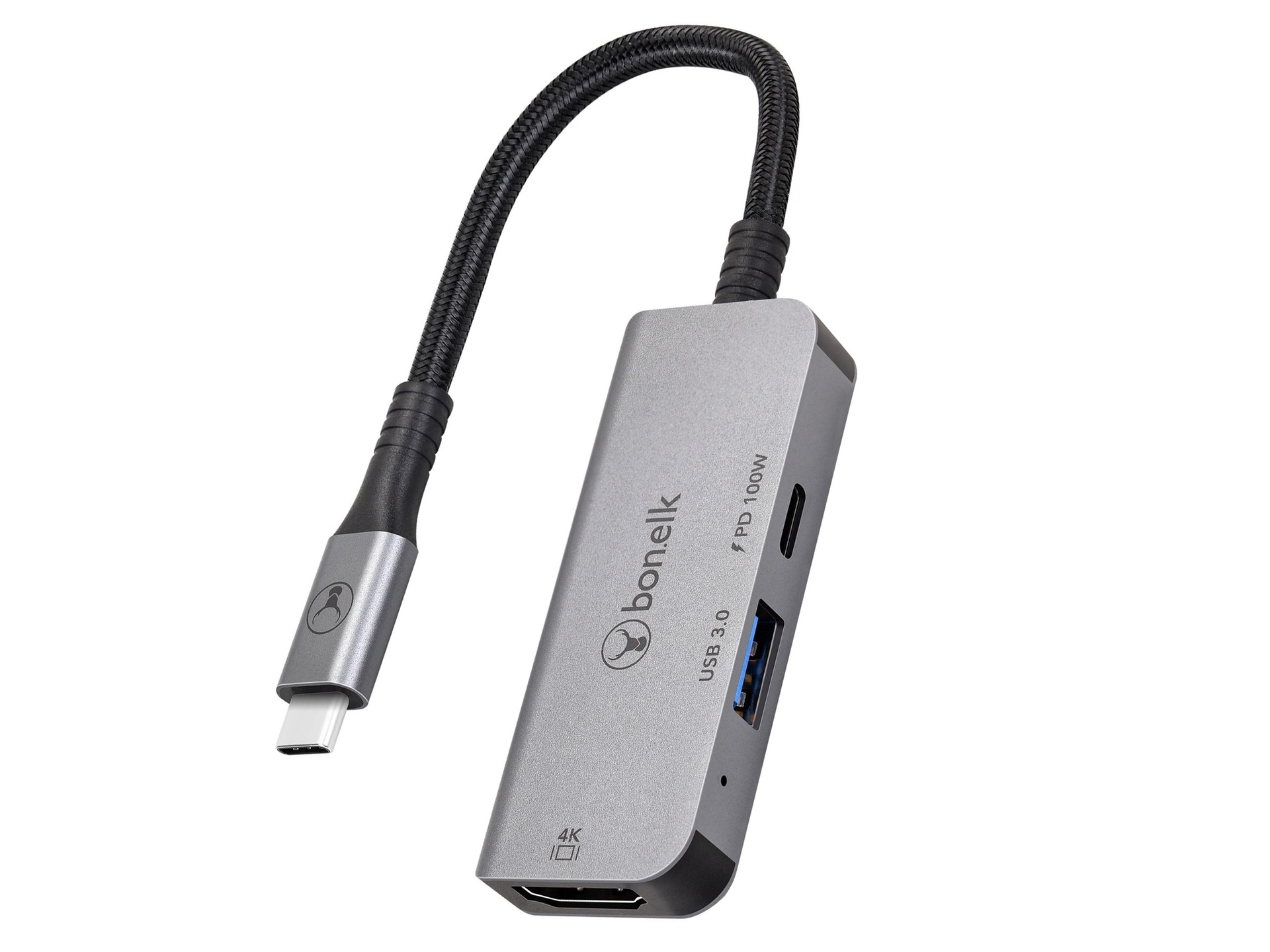 Bonelk Long-Life Series 3-in-1 Multiport Hub (Space Grey)