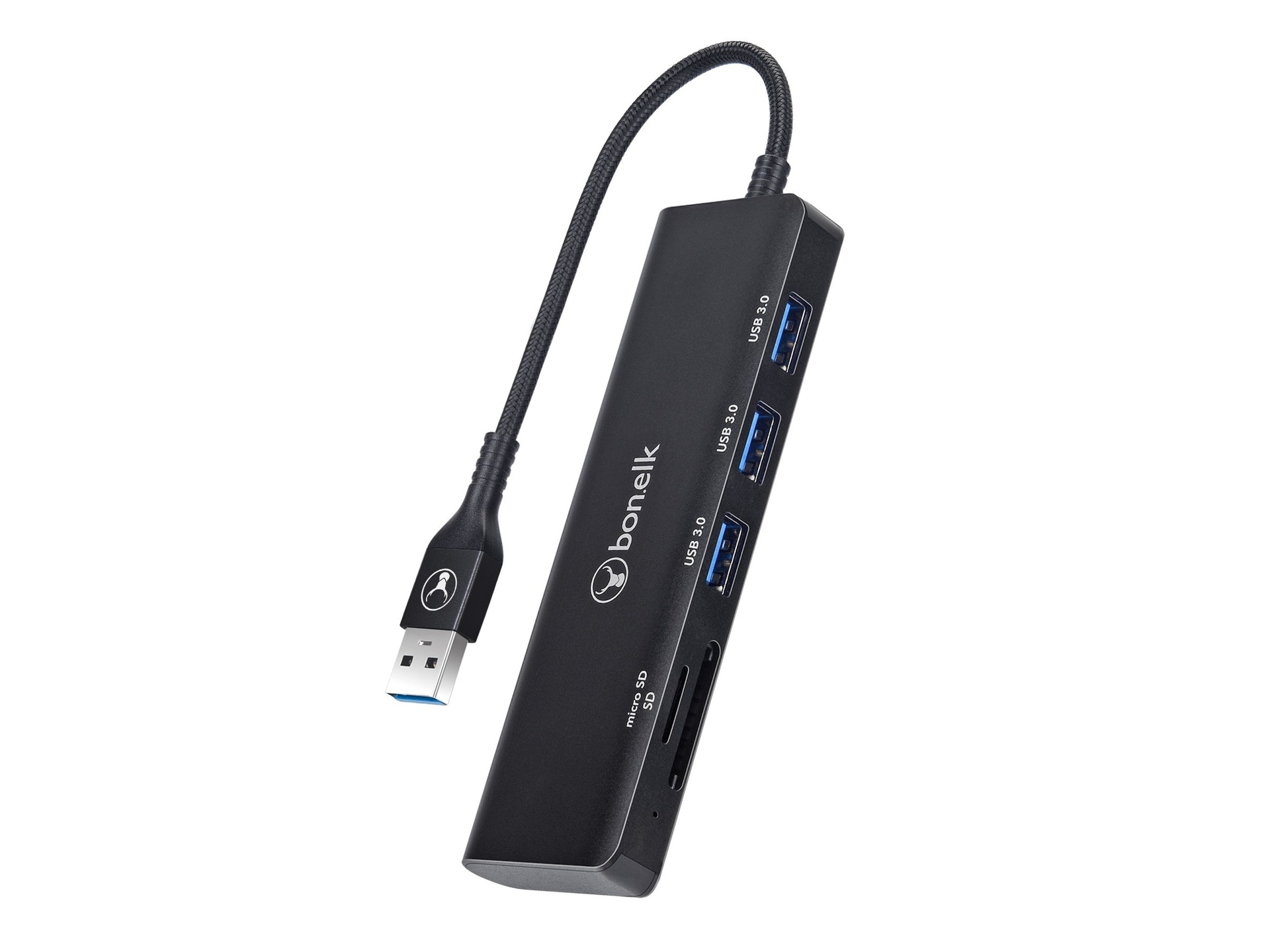 Bonelk Long-Life USB-A 5-in-1 Multiport Hub (Black)
