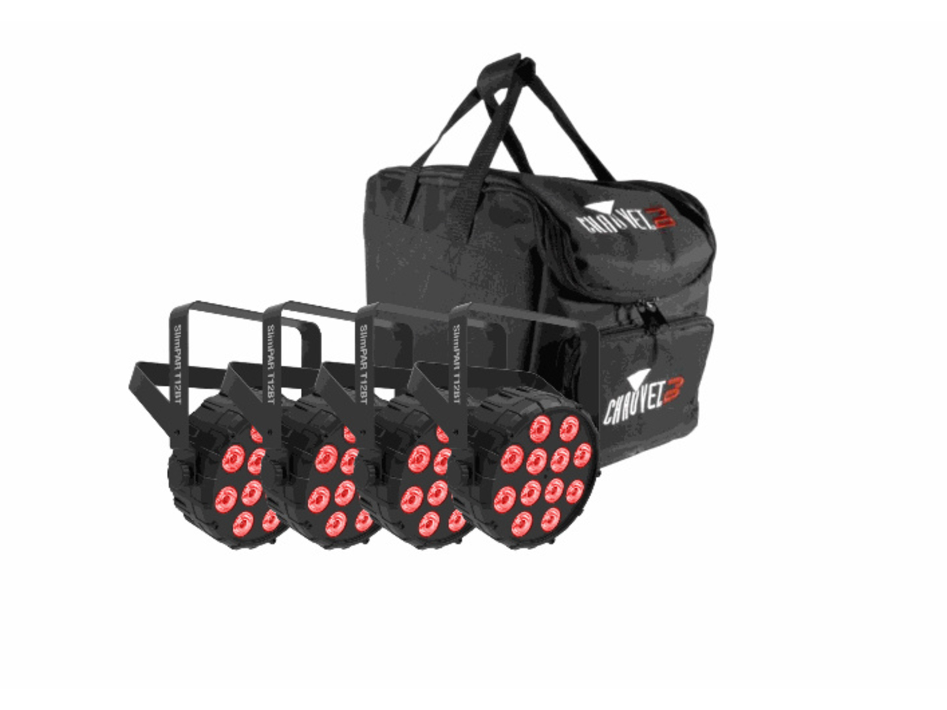 Chauvet SlimPAR T12 BT Compact Wash LED 4 Light Bundle