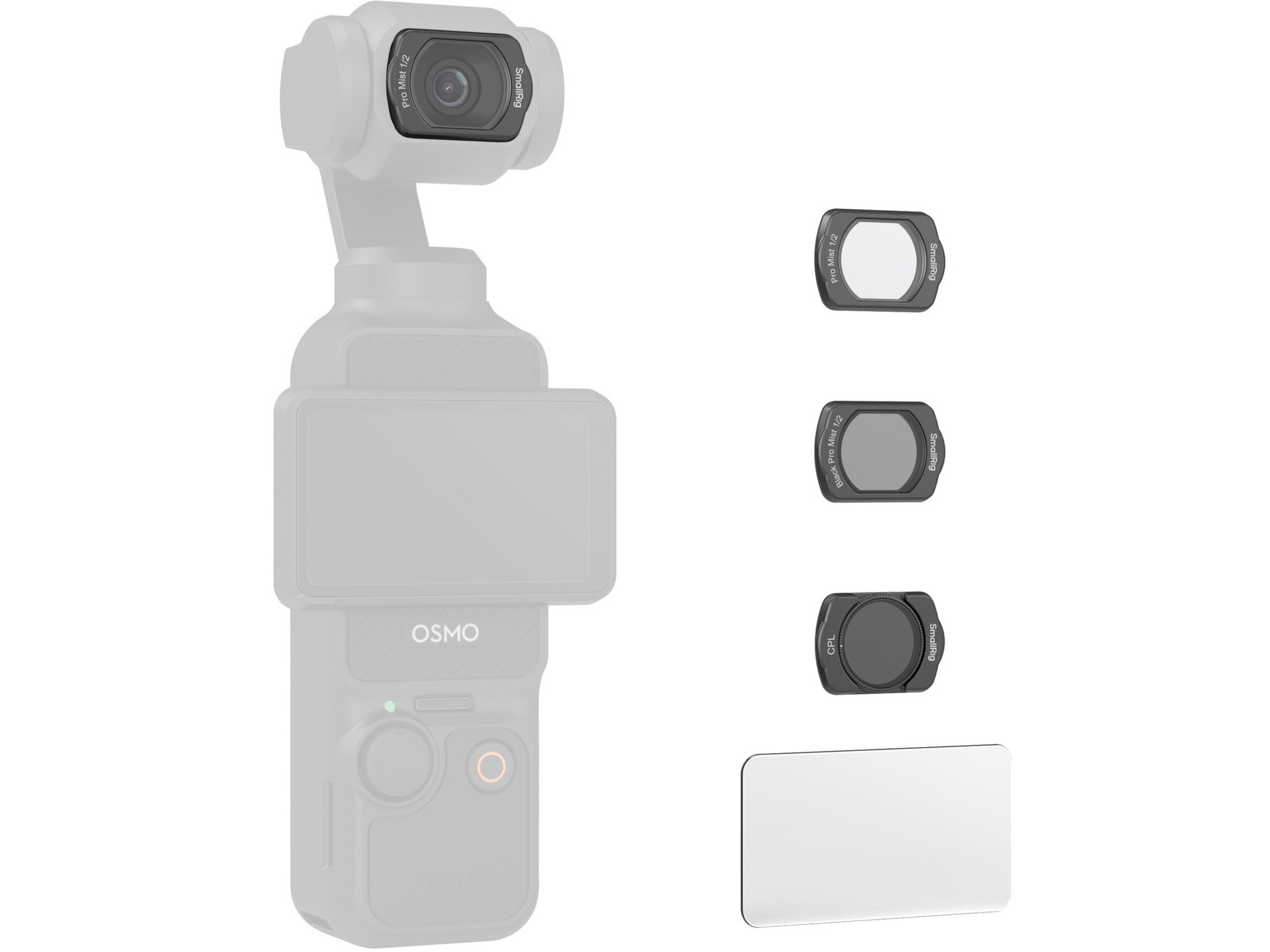 SmallRig 4775 Black/White Mist Filter & CPL Filter Set for DJI Osmo Pocket 3/4