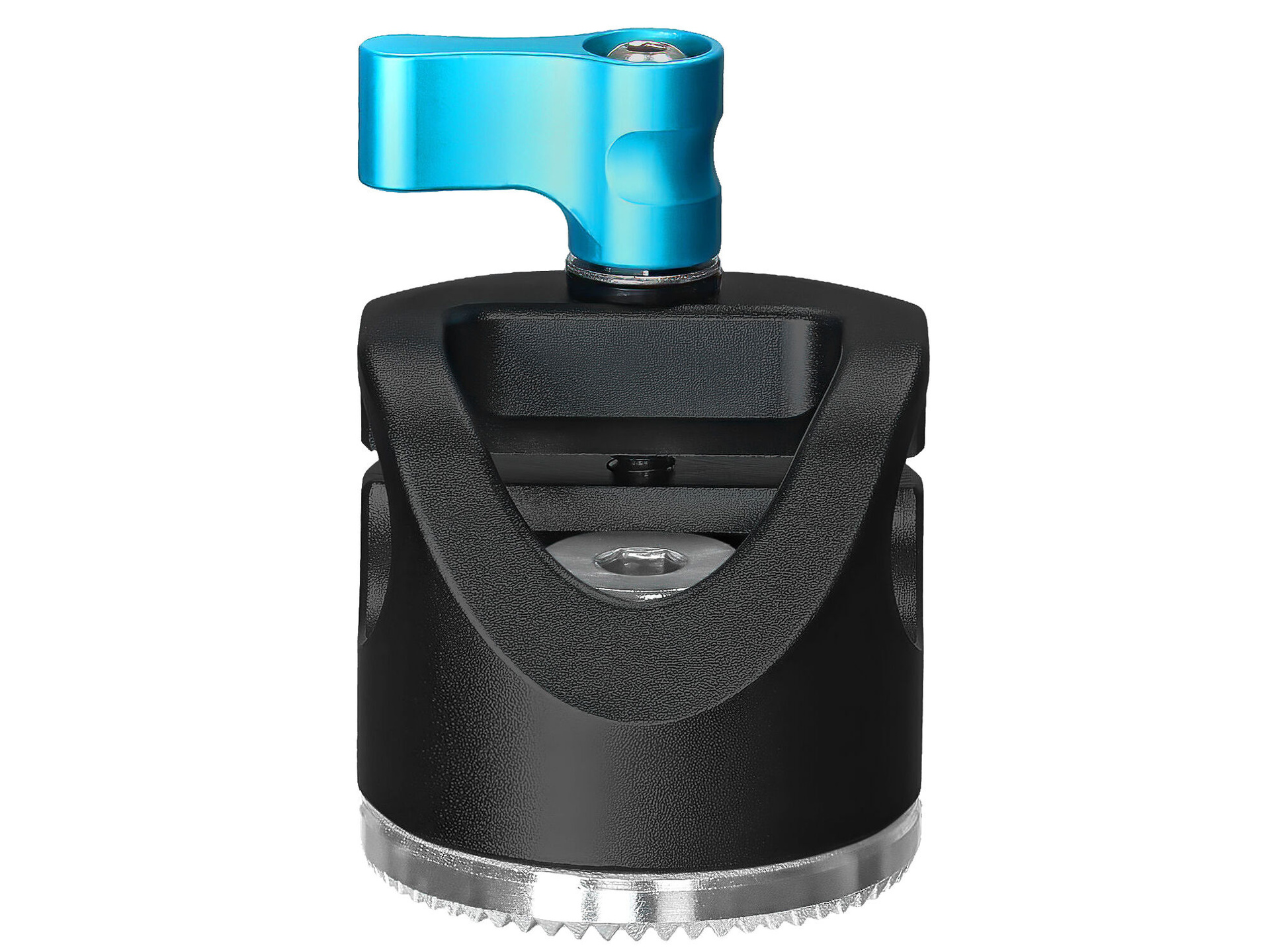 Kondor Blue Rosette to Straight-Angle Rod Clamp (Raven Black)