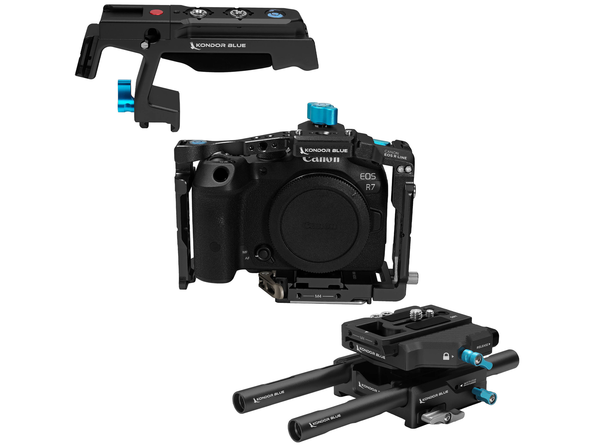 Kondor Blue Arca Base Rig MKII for Canon R7 (Raven Black)
