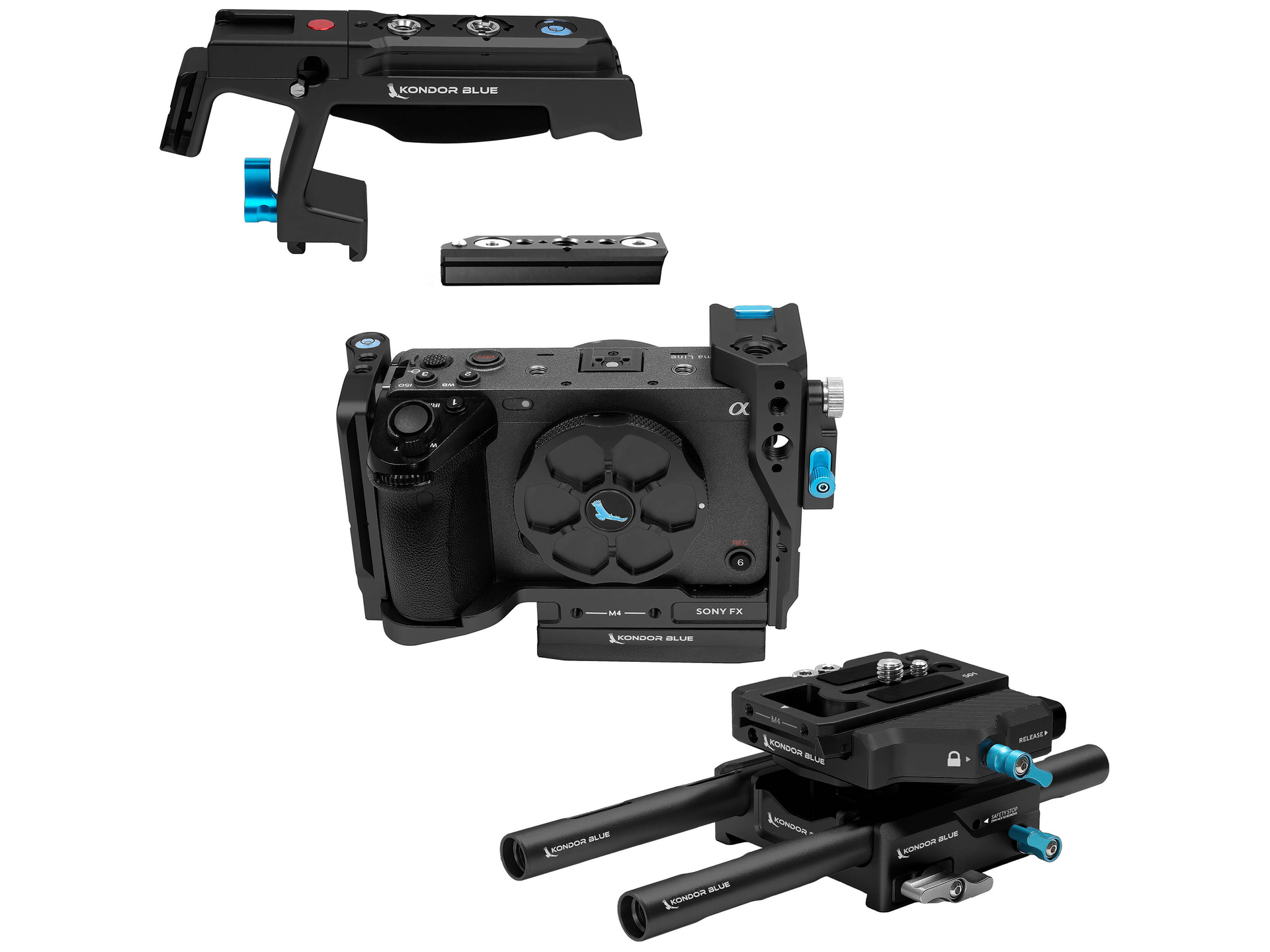 Kondor Blue Base Rig MK II for Sony FX3/FX30 (Raven Black)