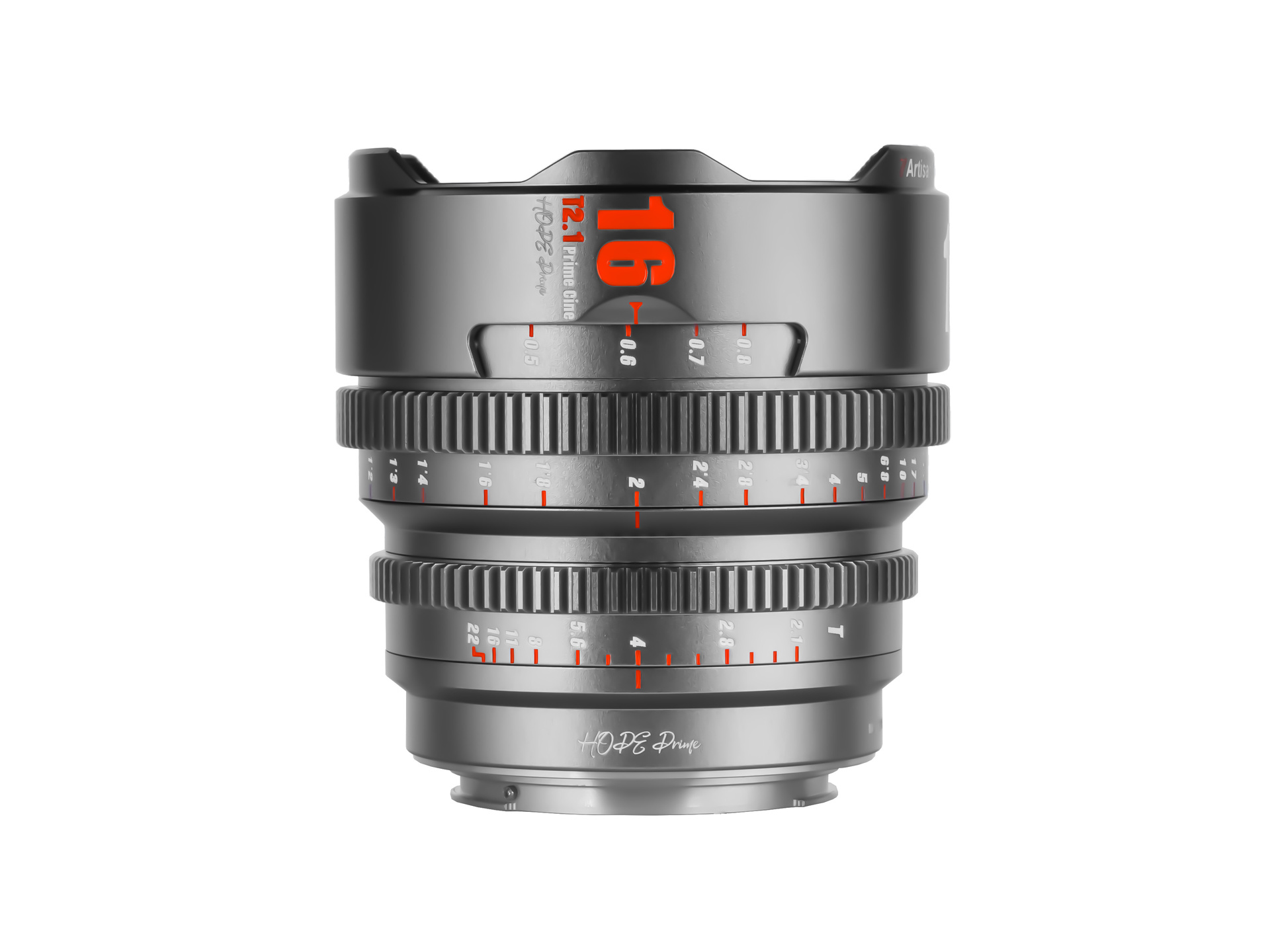 7Artisans HOPE 16mm T2.1 Cine Lens (MFT Mount, Grey)