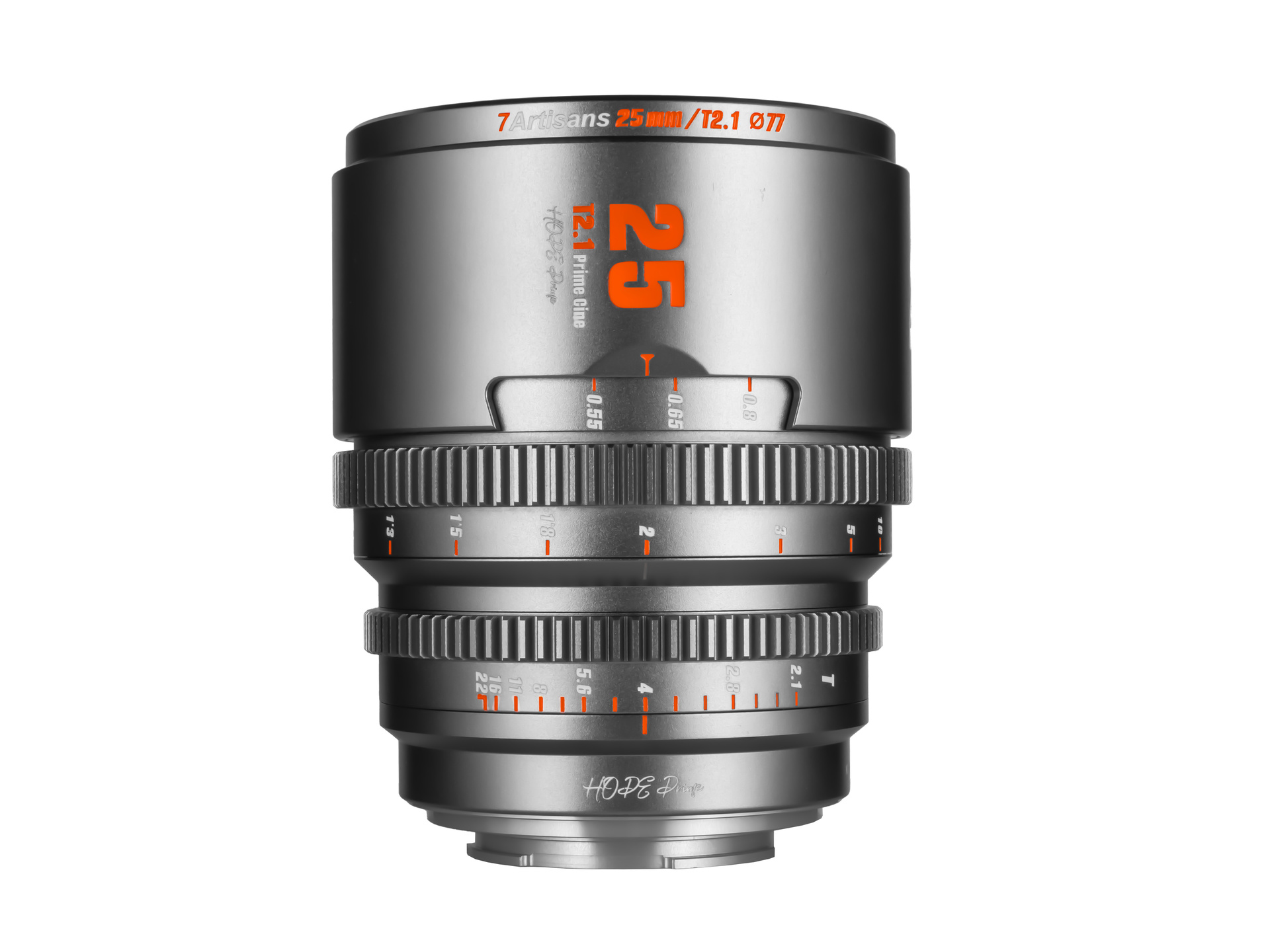 7Artisans HOPE 25mm T2.1 Cine Lens (X Mount, Grey)